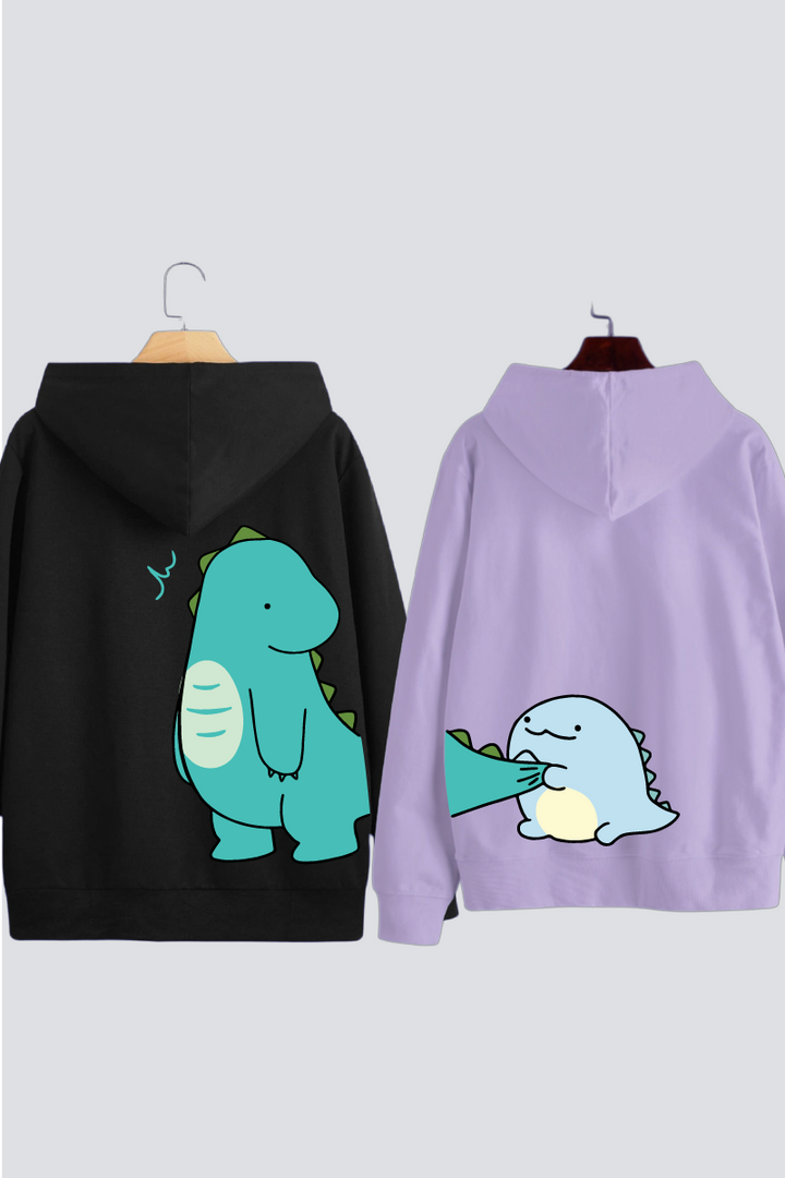 Dino Duo Couple Hoodies — Pack of 2