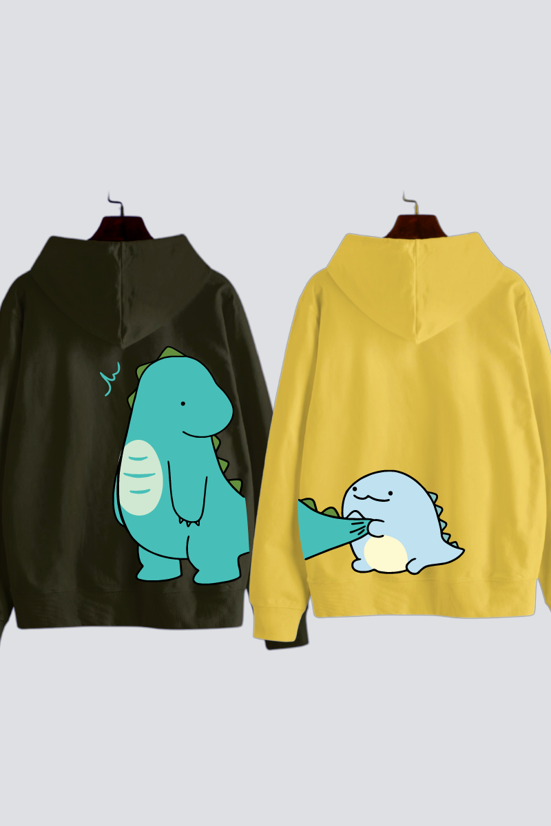 Dino Duo Couple Hoodies — Pack of 2