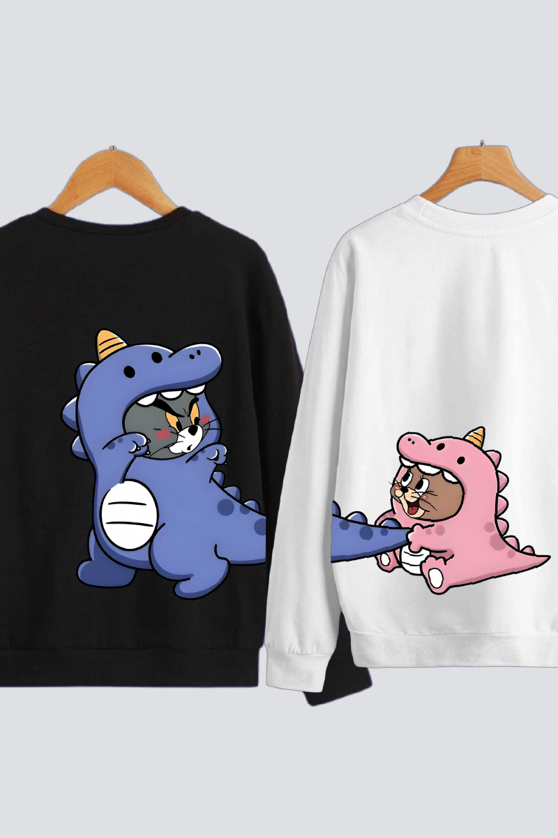 Dino Tom & Jerry Chase Couple Sweatshirts — Pack of 2
