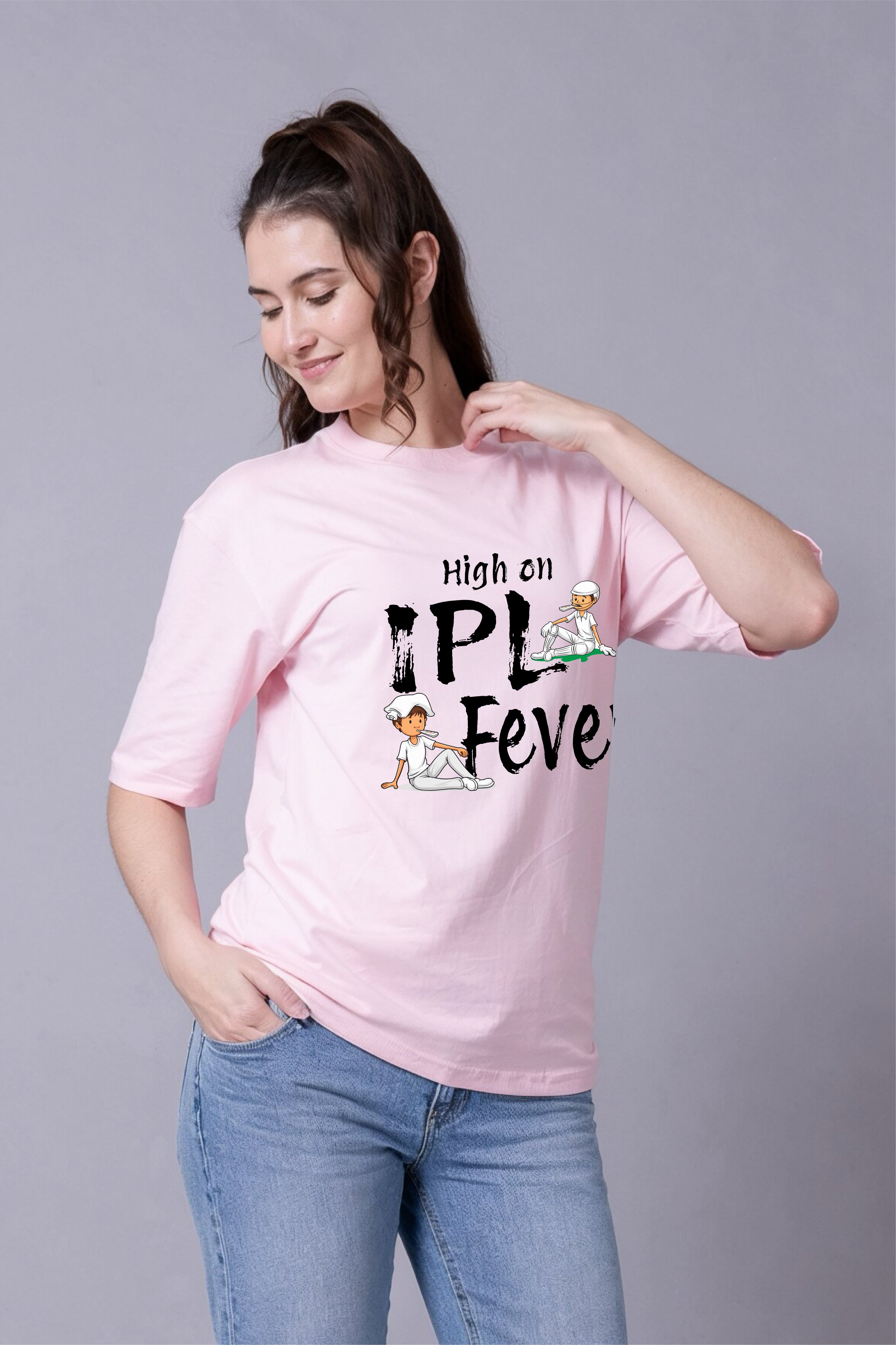 High on IPL Fever Oversized Tee