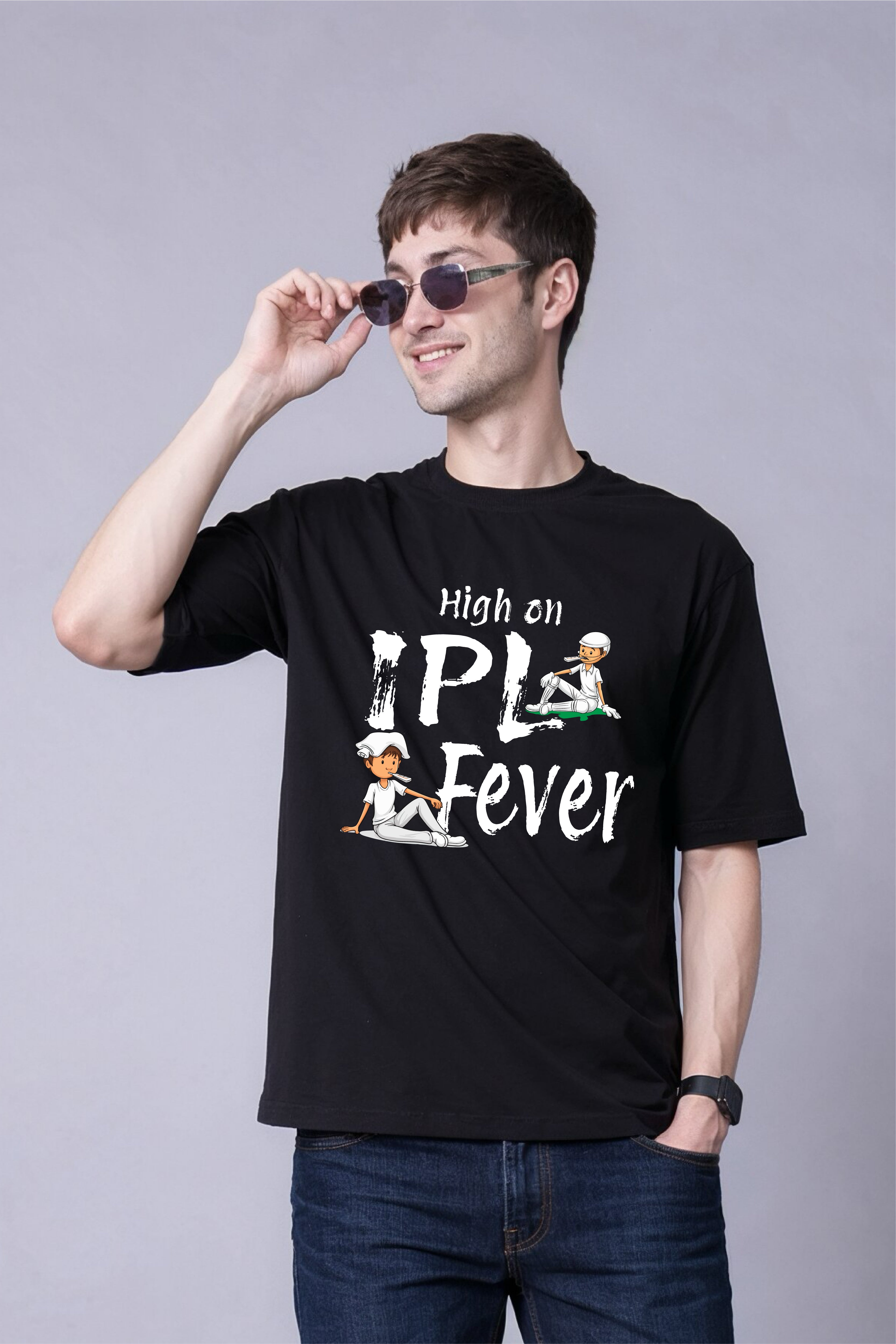High on IPL Fever Oversized Tee