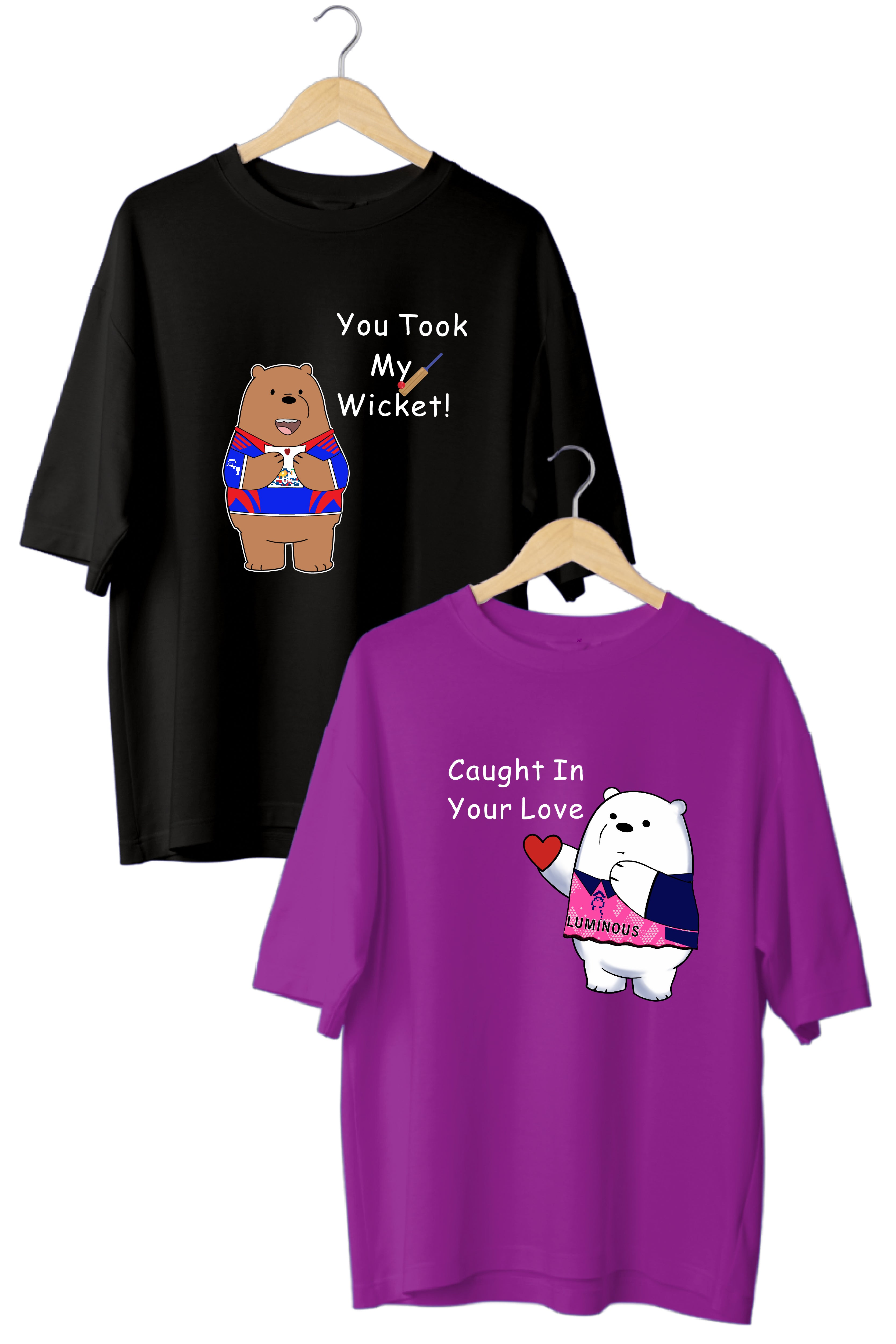 MI x RR Love Match Oversized Couple Tees - Pack of 2