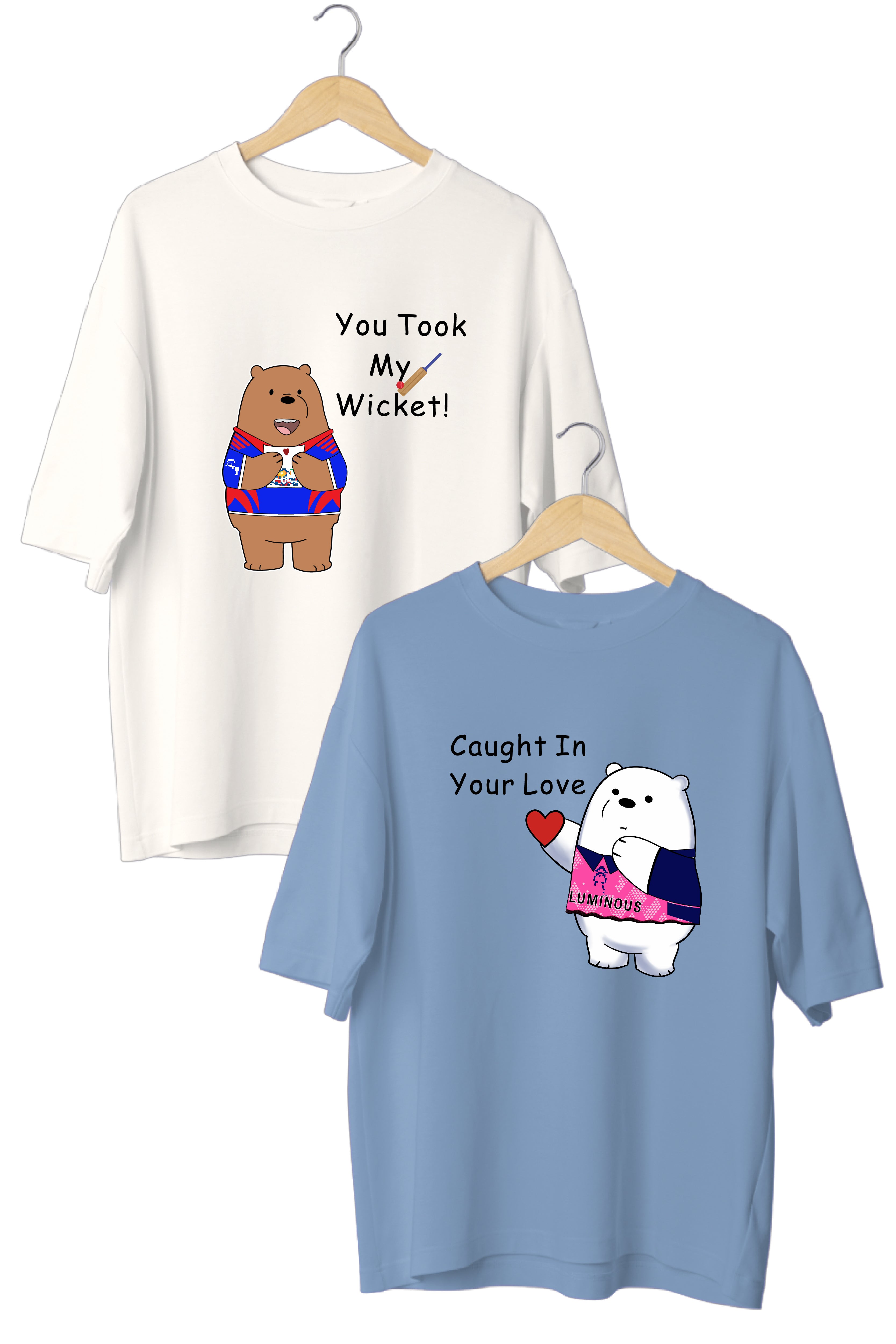 MI x RR Love Match Oversized Couple Tees - Pack of 2