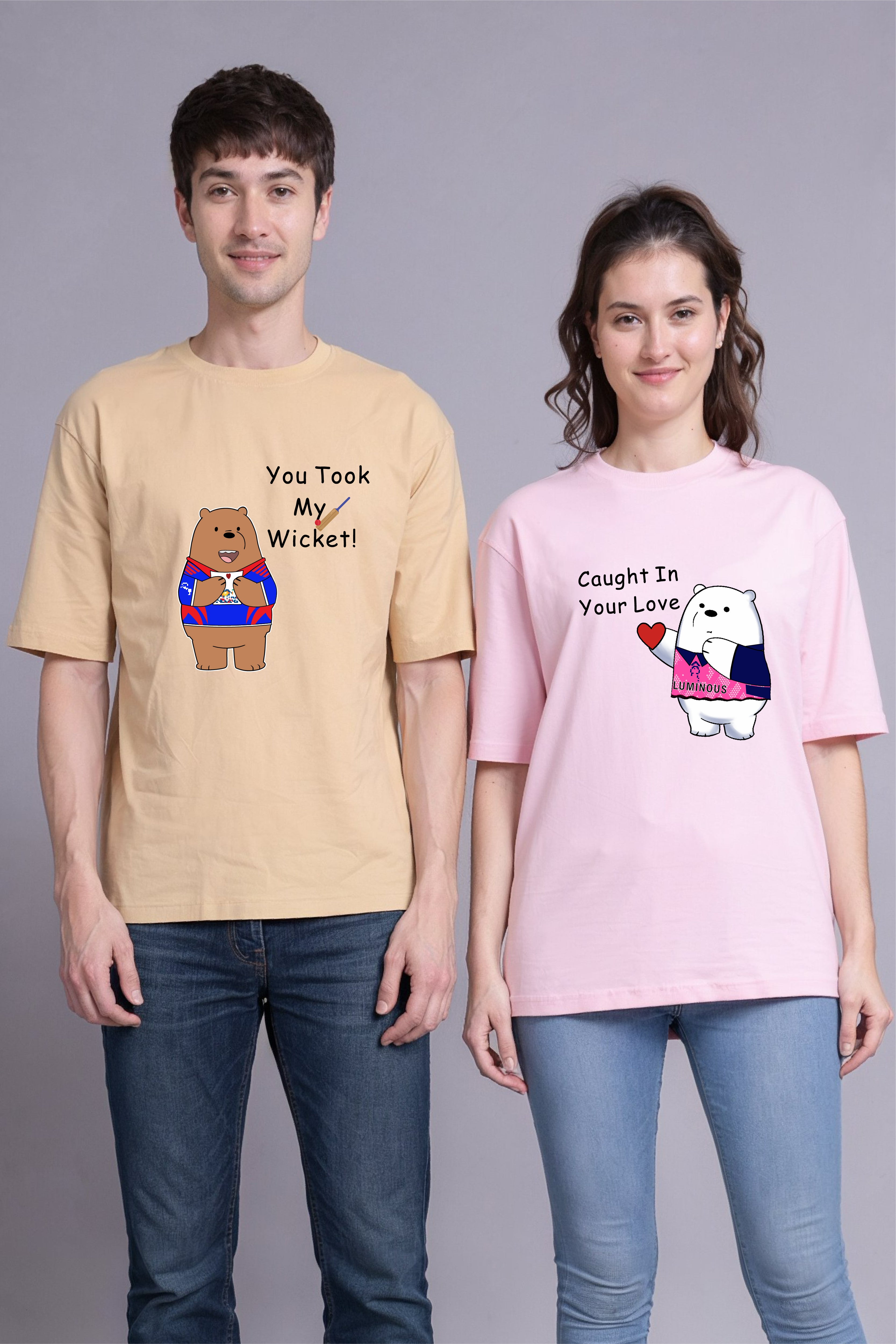 MI x RR Love Match Oversized Couple Tees - Pack of 2