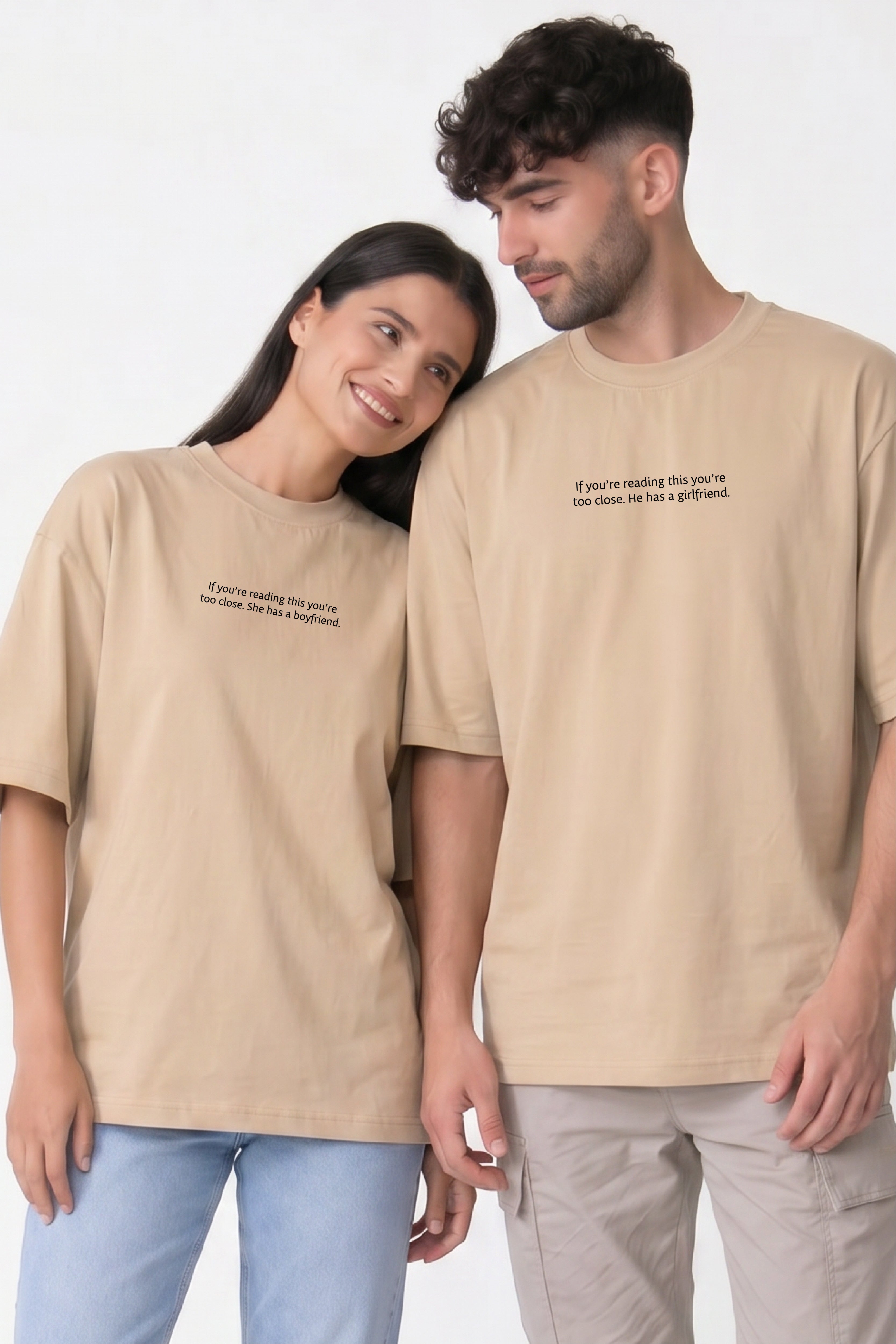 If You're Reading This Oversized Couple T-Shirts (Pack of 2)