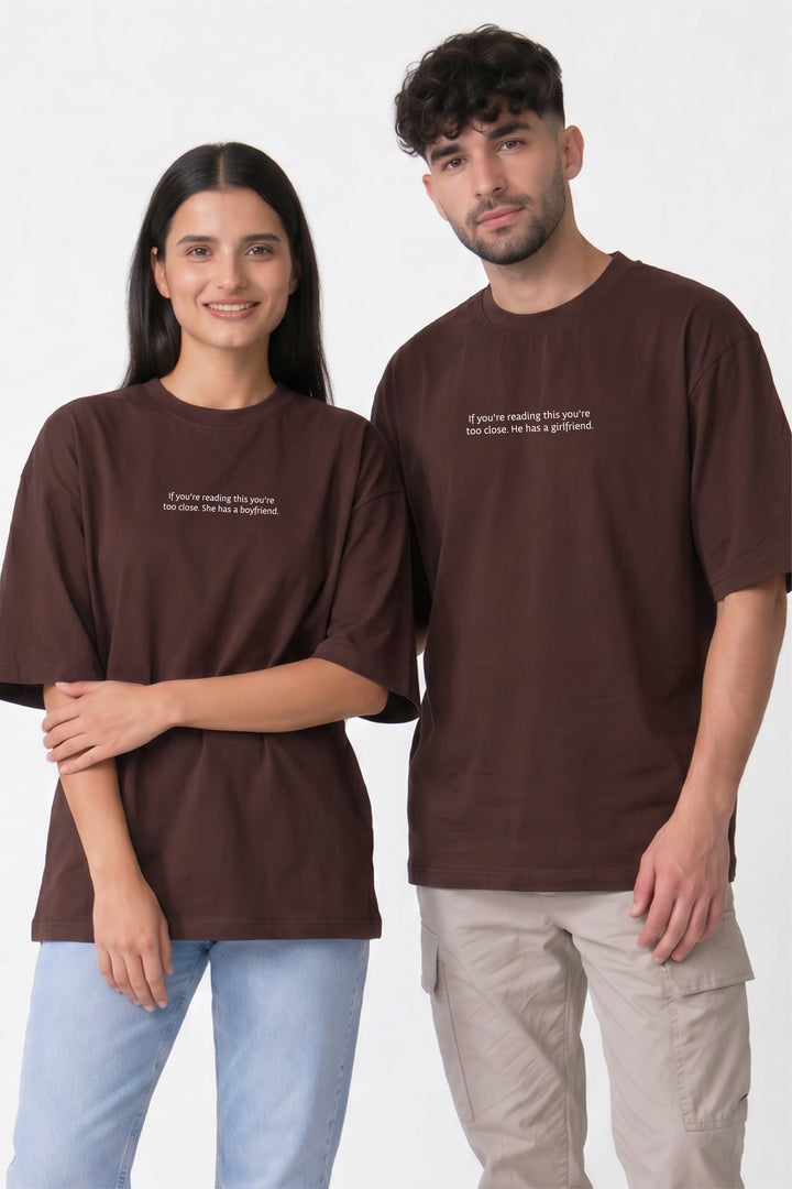 If You're Reading This Oversized Couple T-Shirts (Pack of 2)