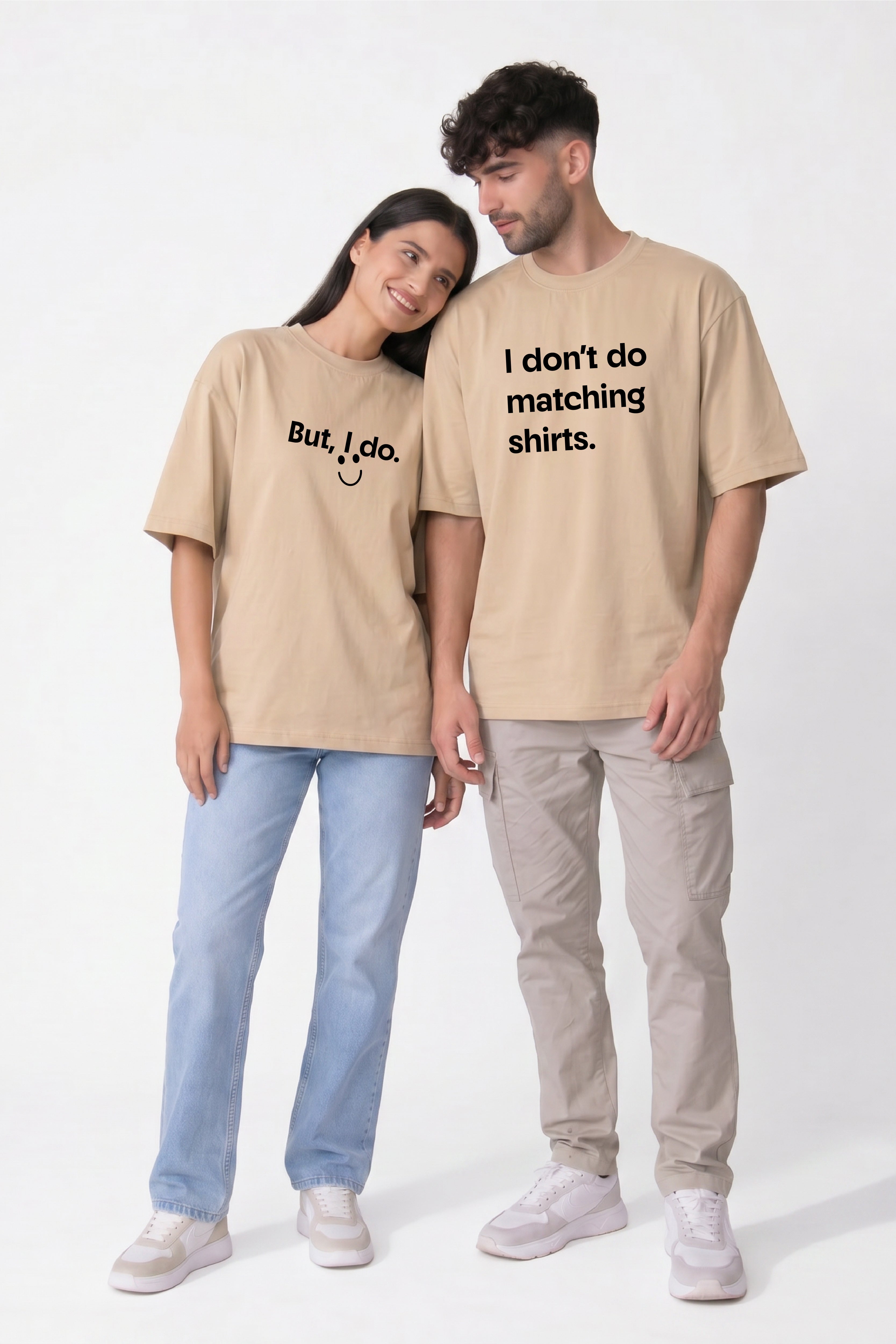 I Don't Do Matching Oversized Couple T-Shirts (Pack of 2)