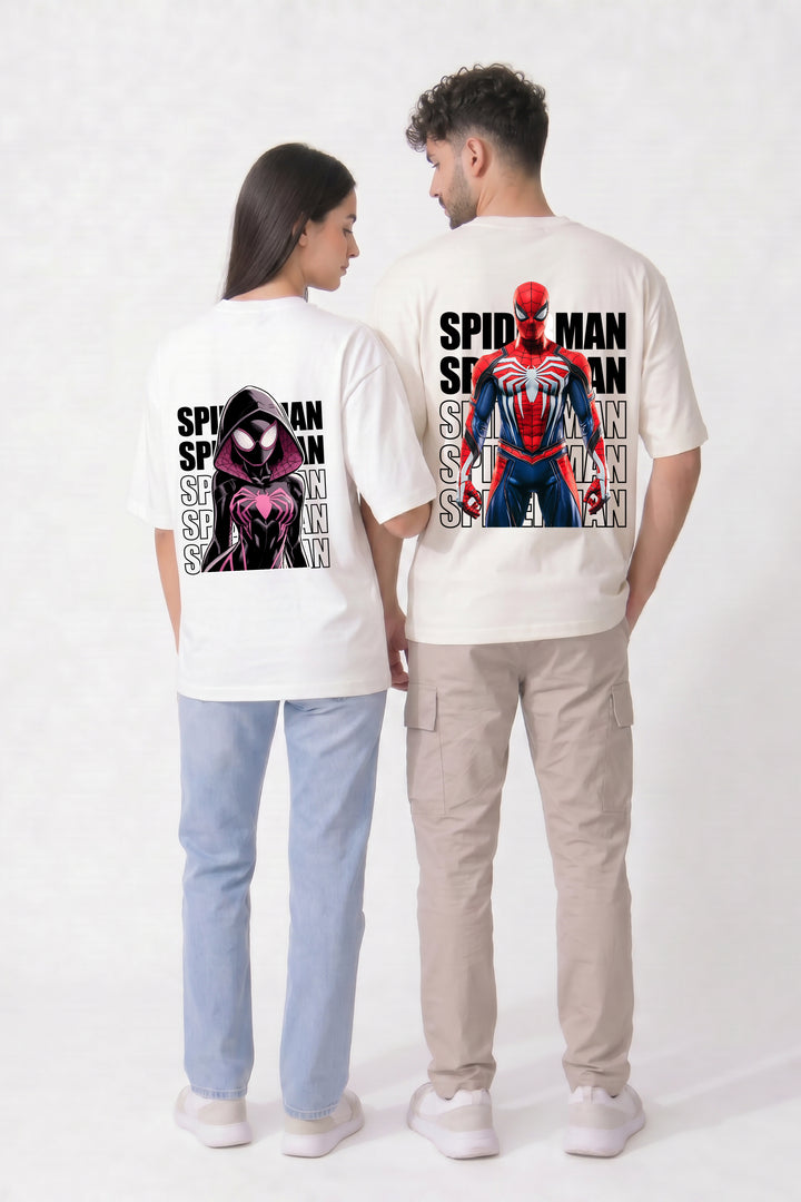 Spider Duo Oversized Couple T-Shirts (Pack of 2)