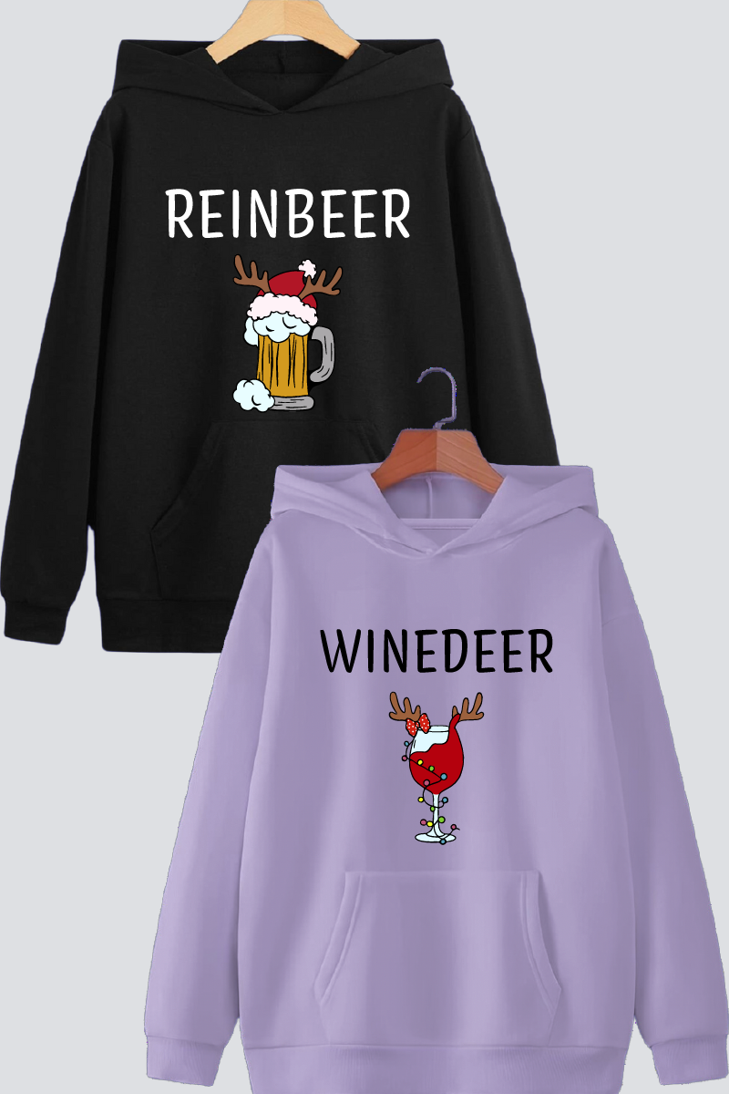 Cheers to the Holidays Couple Hoodies — Pack of 2