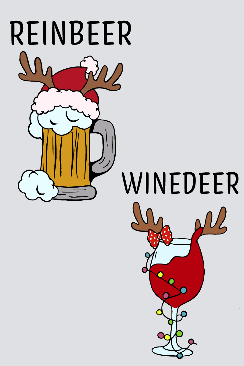 Cheers to the Holidays Couple Hoodies — Pack of 2