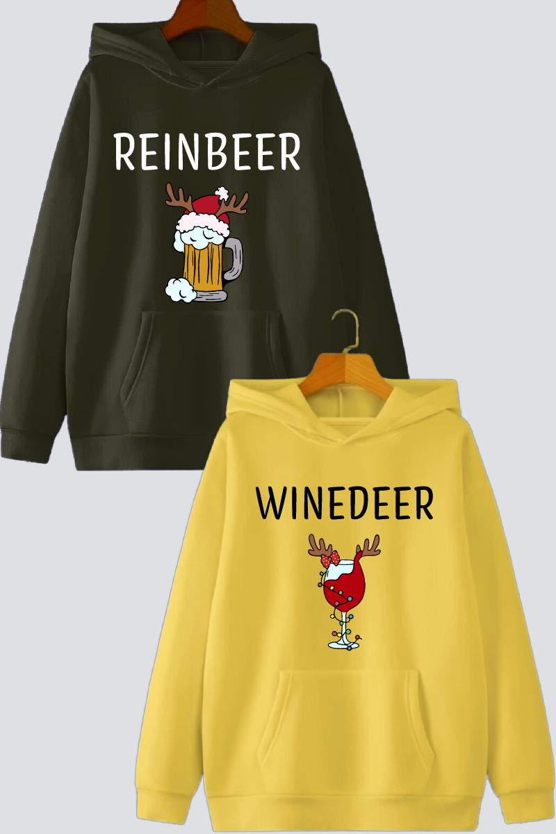 Cheers to the Holidays Couple Hoodies — Pack of 2