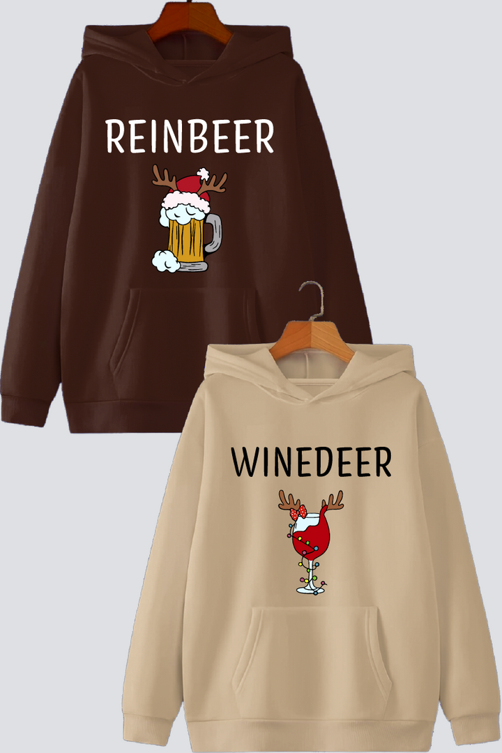 Cheers to the Holidays Couple Hoodies — Pack of 2