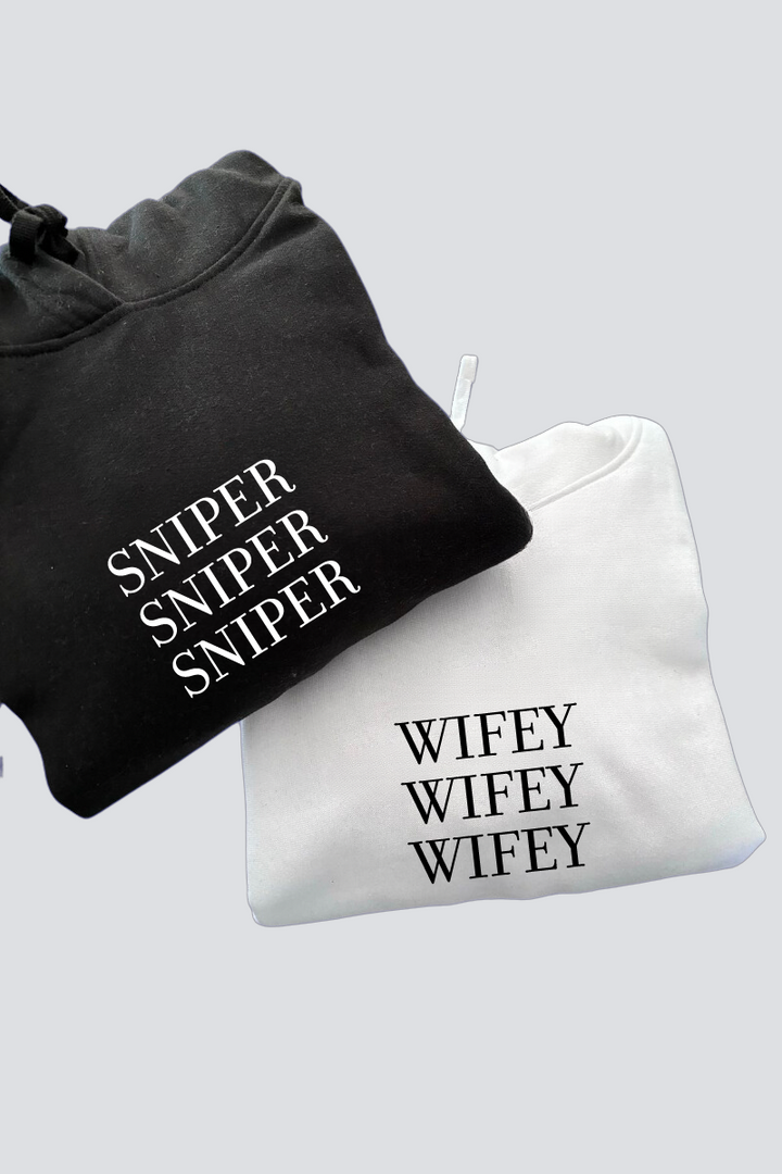 Sniper & Wifey Couple Hoodies — Pack of 2