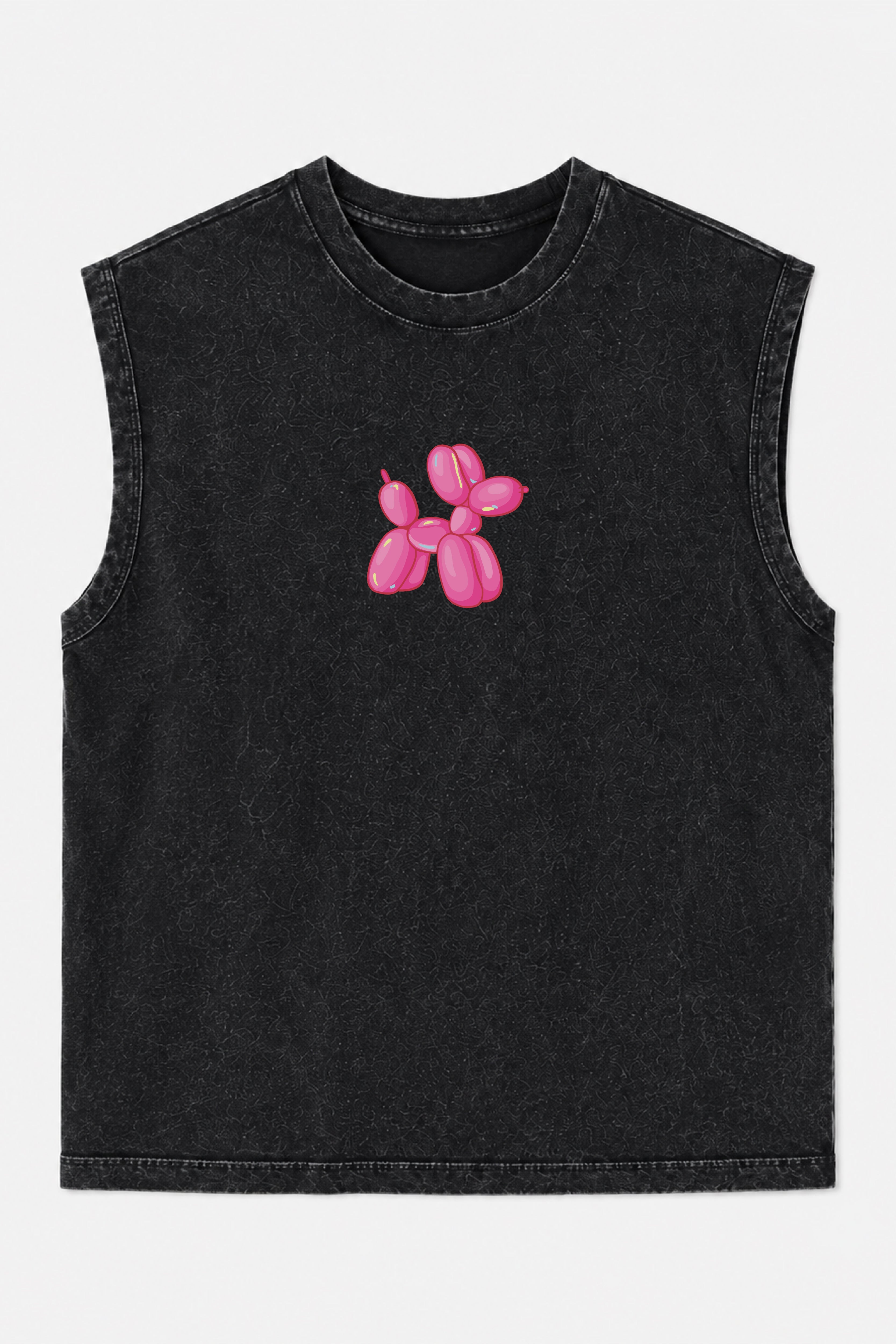 Balloon Dog Acid Wash Black Vest