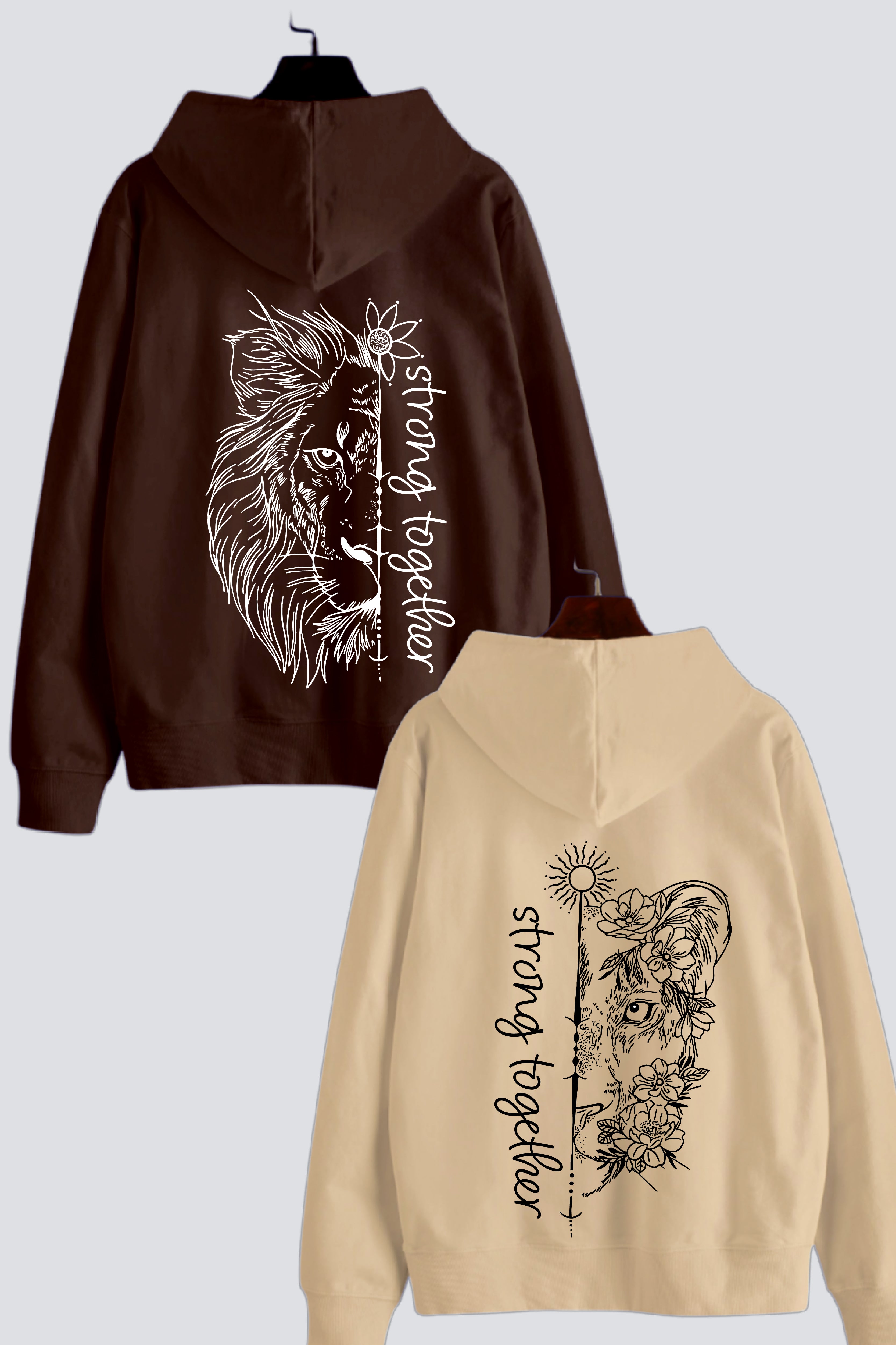 Strong Together Couple Hoodies — Pack of 2