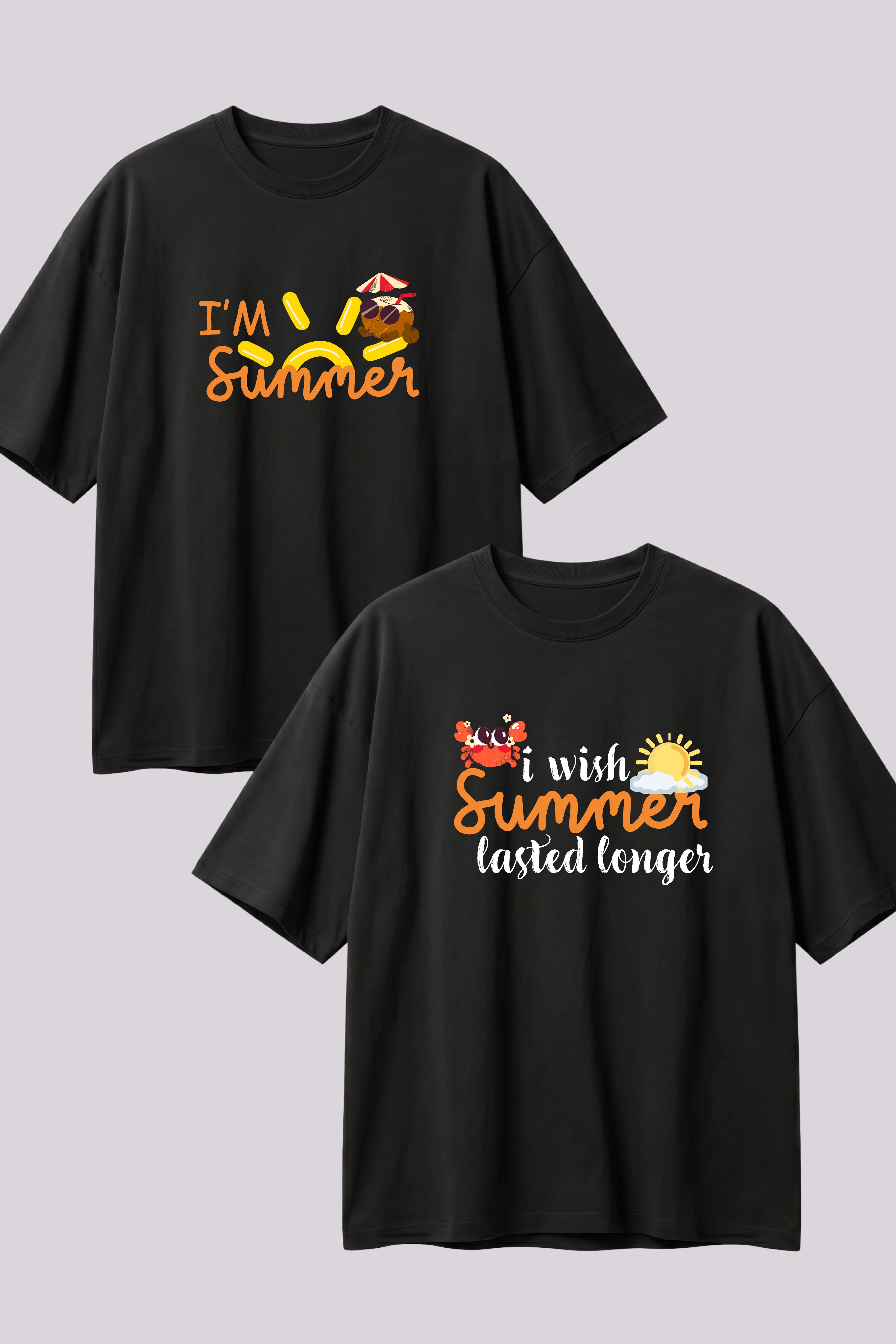 I'm Summer Couple Oversized Tees — Pack of 2