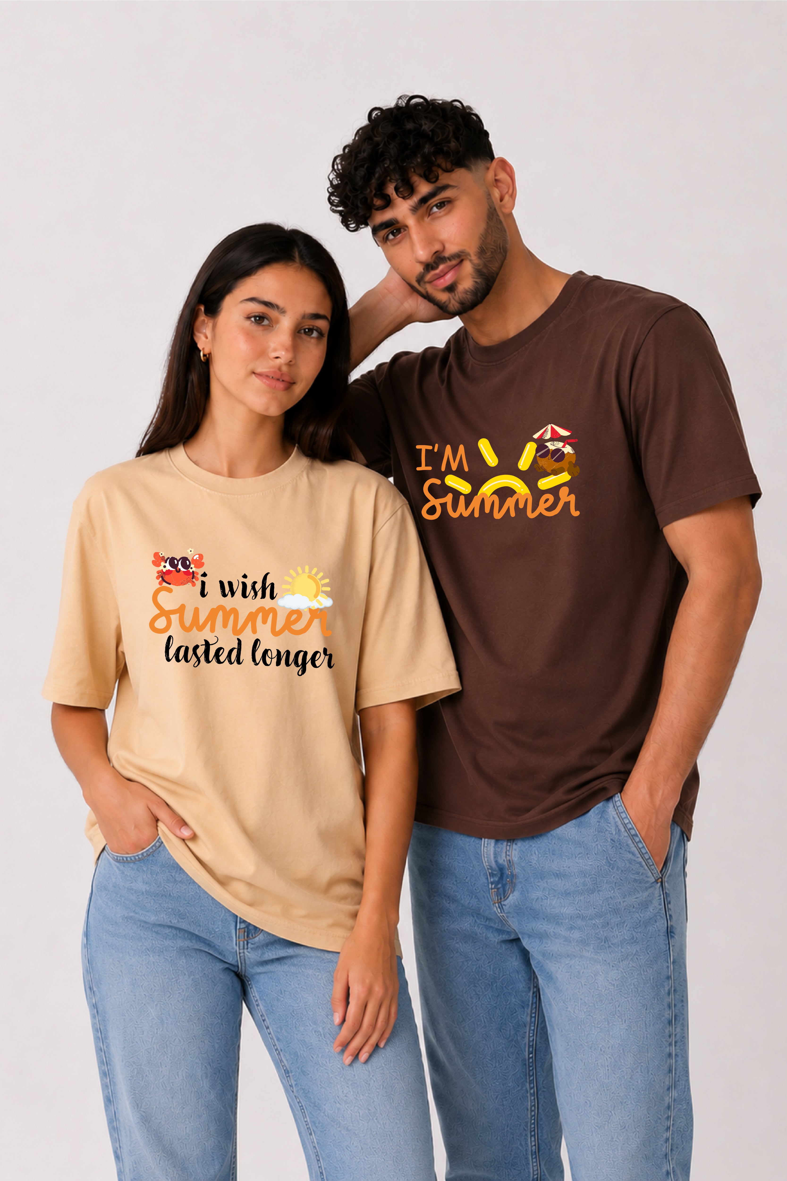 I'm Summer Couple Oversized Tees — Pack of 2