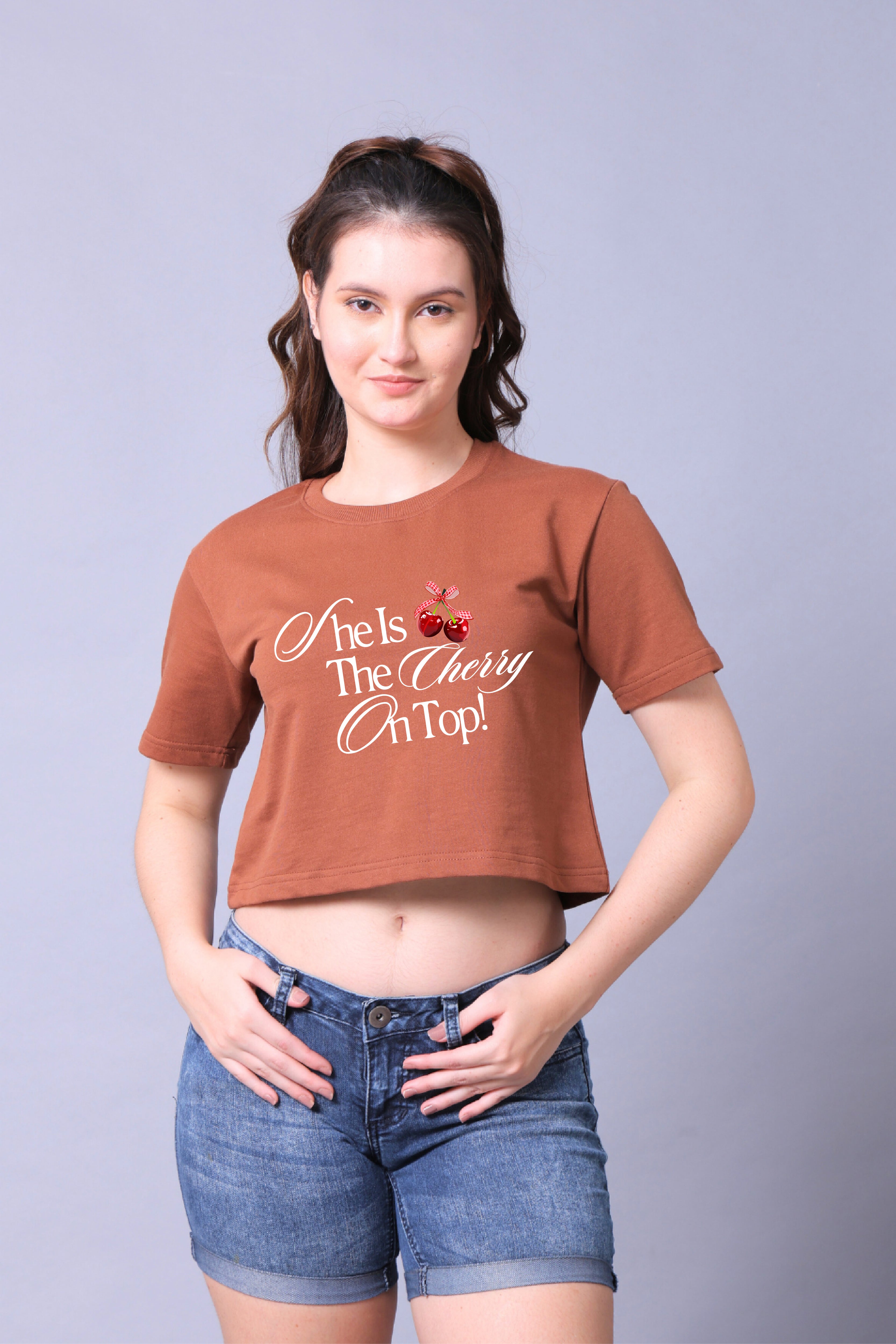 She's the cherry on top Women Crop Top