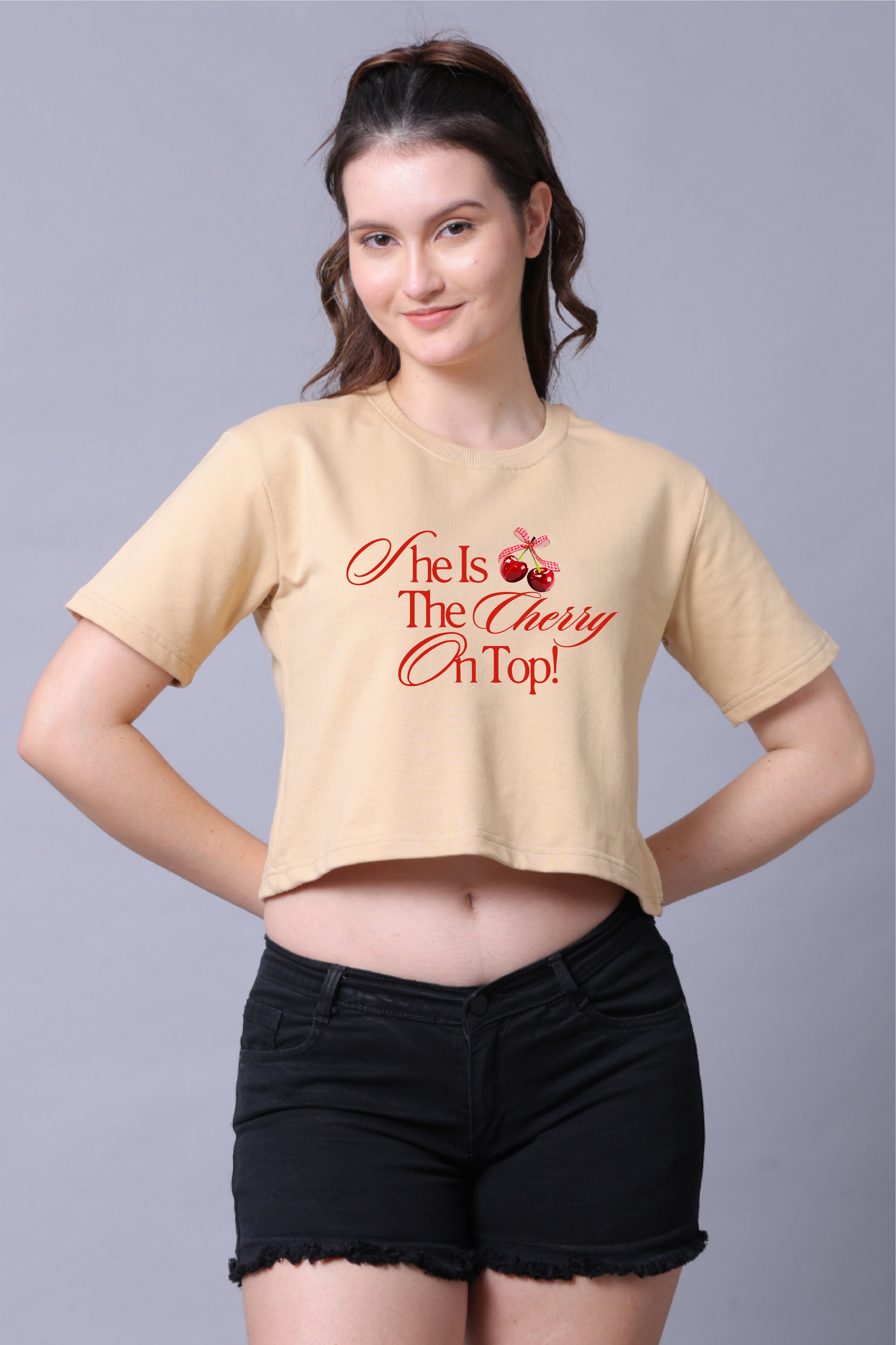 She's the cherry on top Women Crop Top