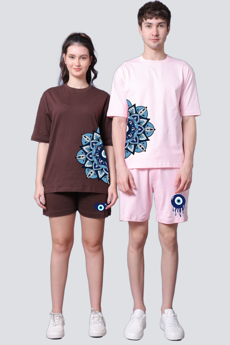 Mandala Evil Eye Printed Couple Co-Ord Sets (Pack of 2)