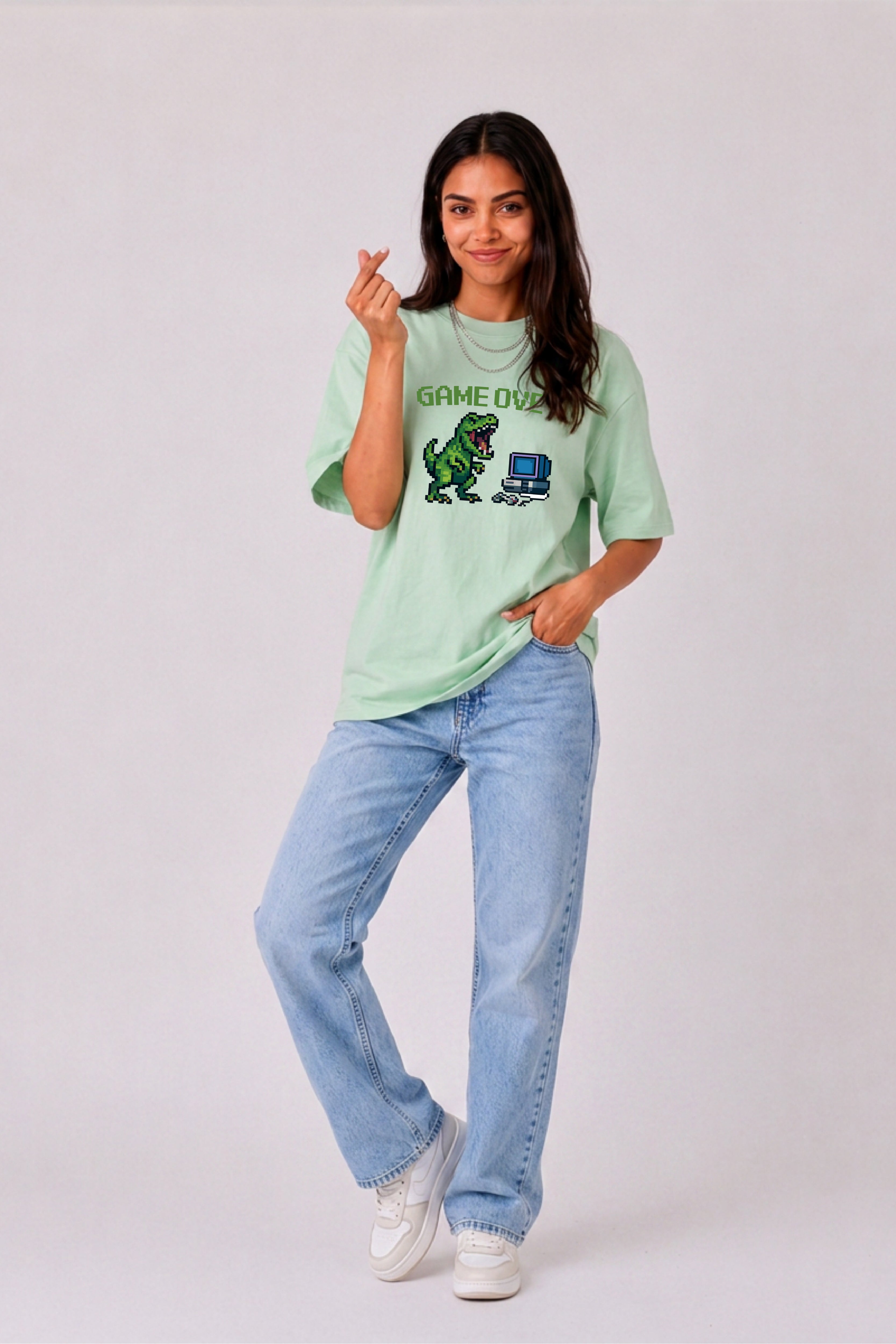 Game Over Oversized Tee