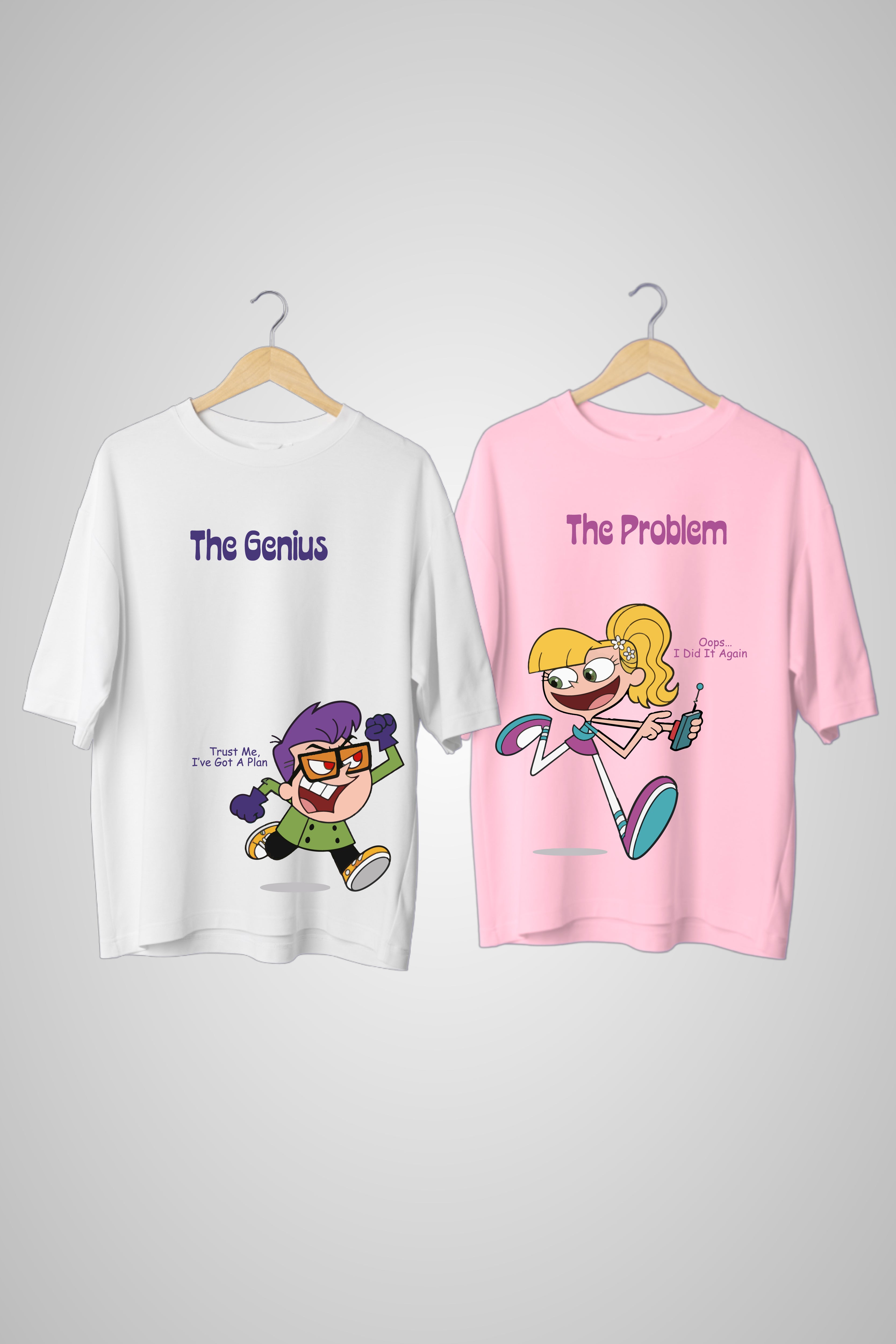 Dexter & Didi inspired: Oversized T-Shirts (Pack of 2)