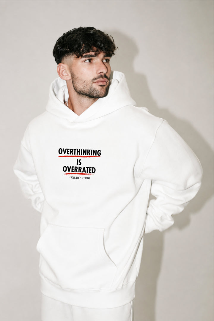 Overthinking is overrated Oversized Drop-shoulder Hoodie