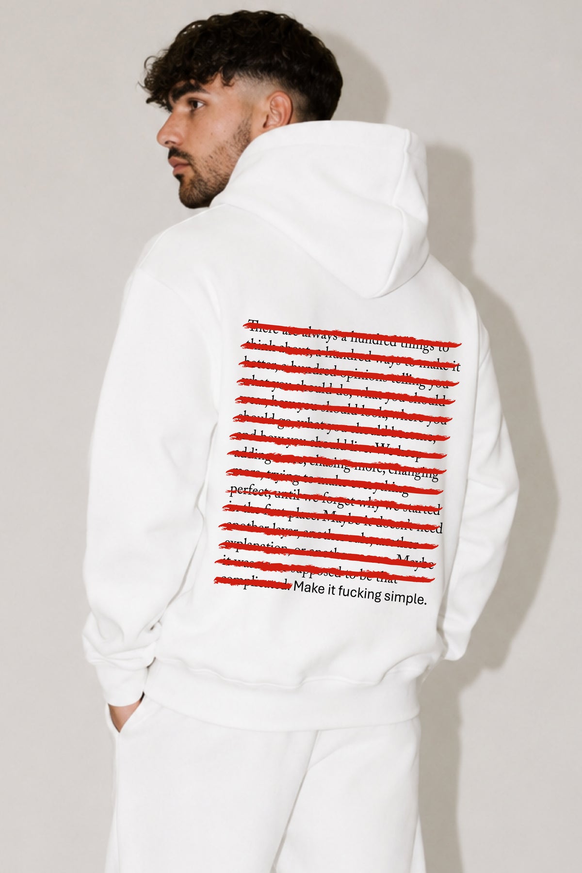 Overthinking is overrated Oversized Drop-shoulder Hoodie