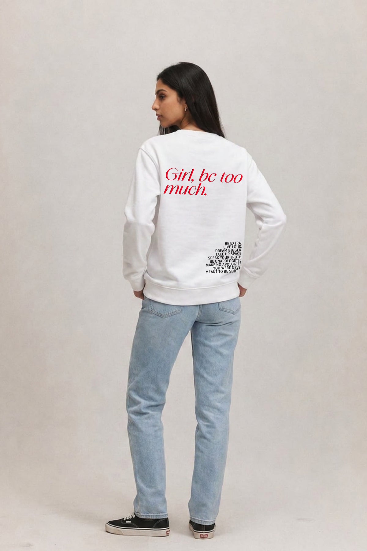 Girl be too much Oversized Drop-shoulder Hoodie
