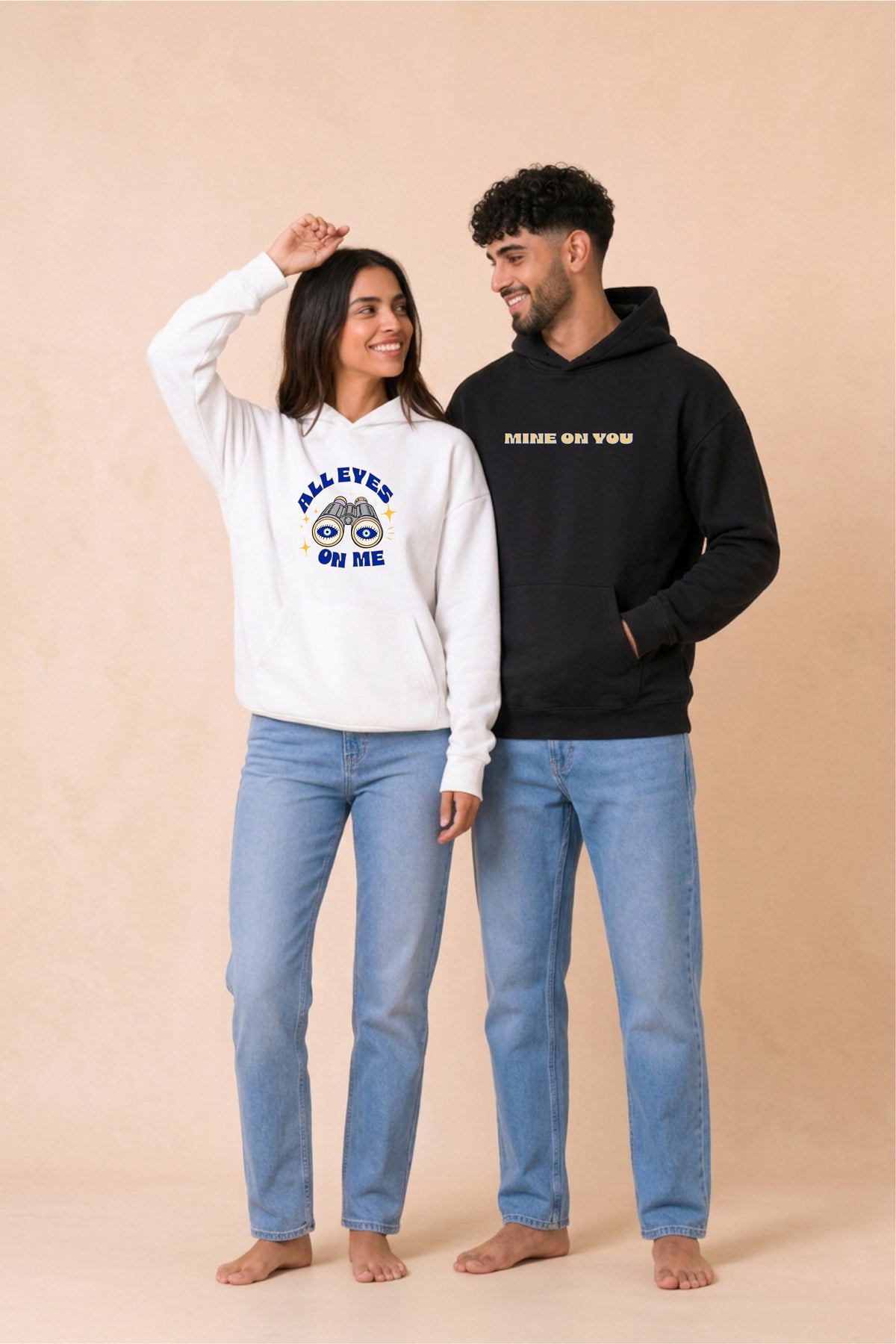 All eyes on me Oversized Drop Shoulder Hoodies - Pack of 2