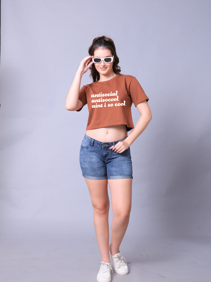 Antisocial Women Crop Top