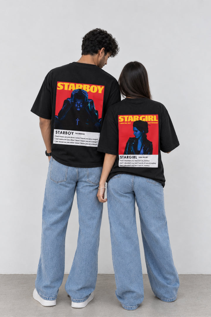 Starboy & Stargirl Couple Oversized Tees — Pack of 2