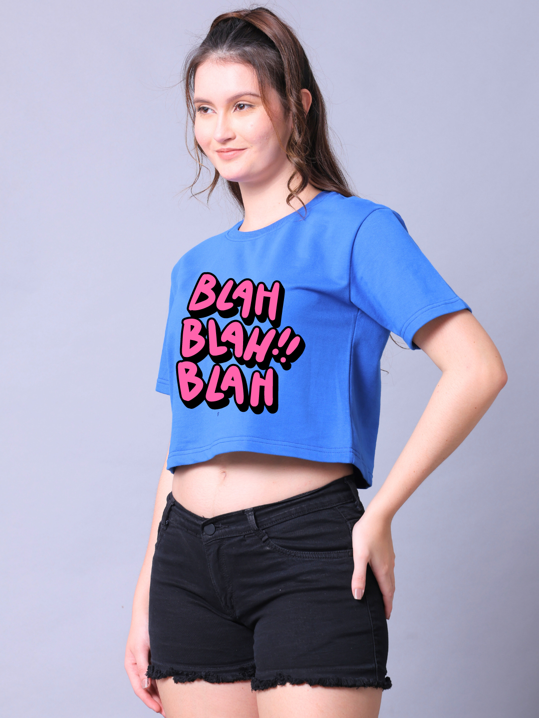 Blah Blah Women Crop Top