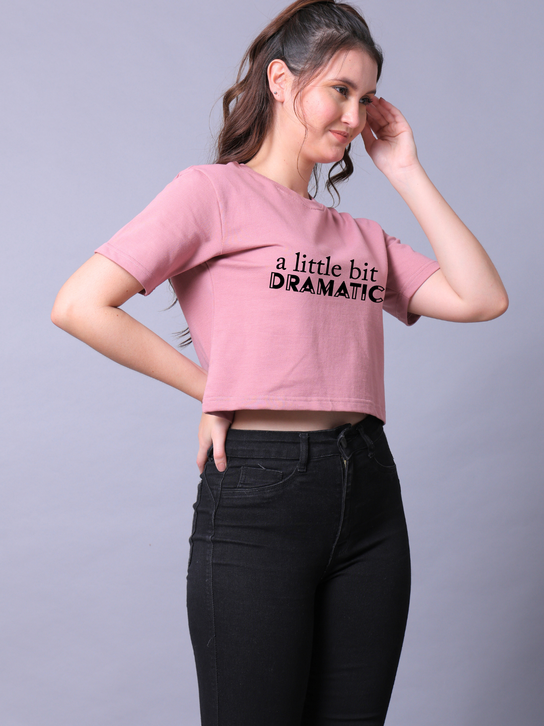 A Little Bit Dramatic Women Crop Top