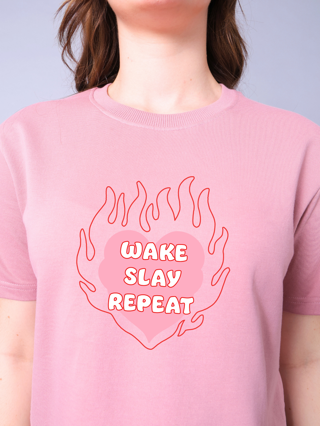 Wake Slay Repeat Women Co-Ord Set - Crop Top with Joggers