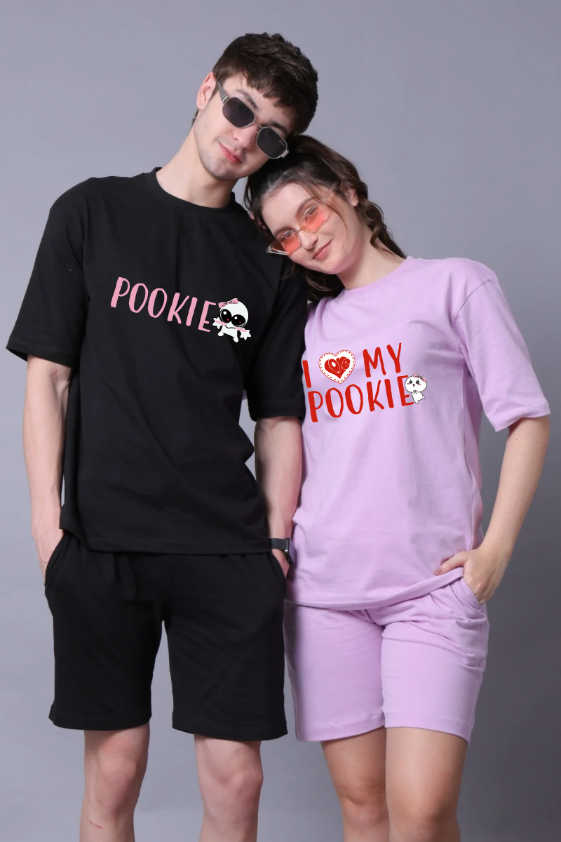 Pookie Couple Oversized Couple Tees - Pack of 2