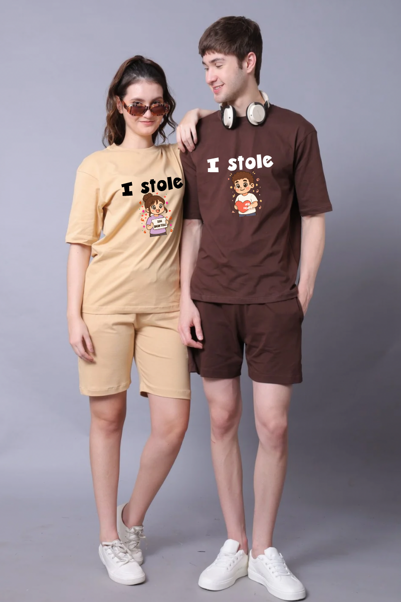 I Stole Couple Oversized Couple Tees - Pack of 2