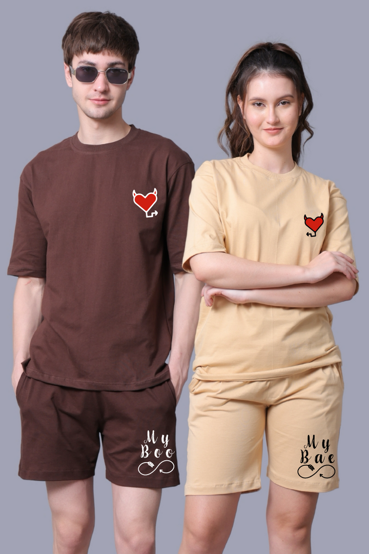 My Bae My Boo Printed Couple Co-Ord Sets (Pack of 2)