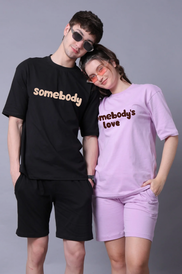 Somebody's Love Couple Oversized Couple Tees - Pack of 2