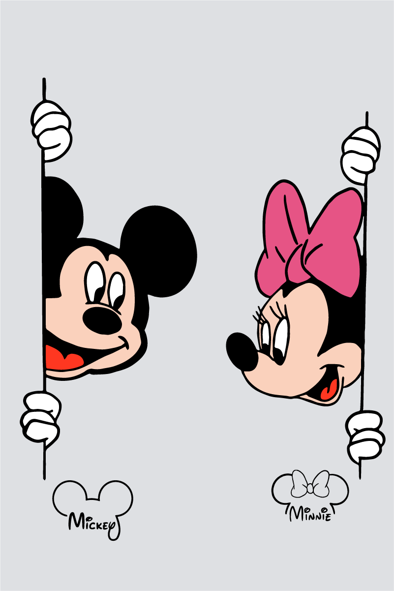 Mickey & Minnie Couple Oversized Tees — Pack of 2