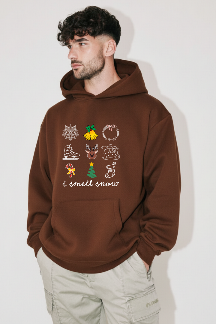 I Smell Snow Oversized Drop-Shoulder Hoodie