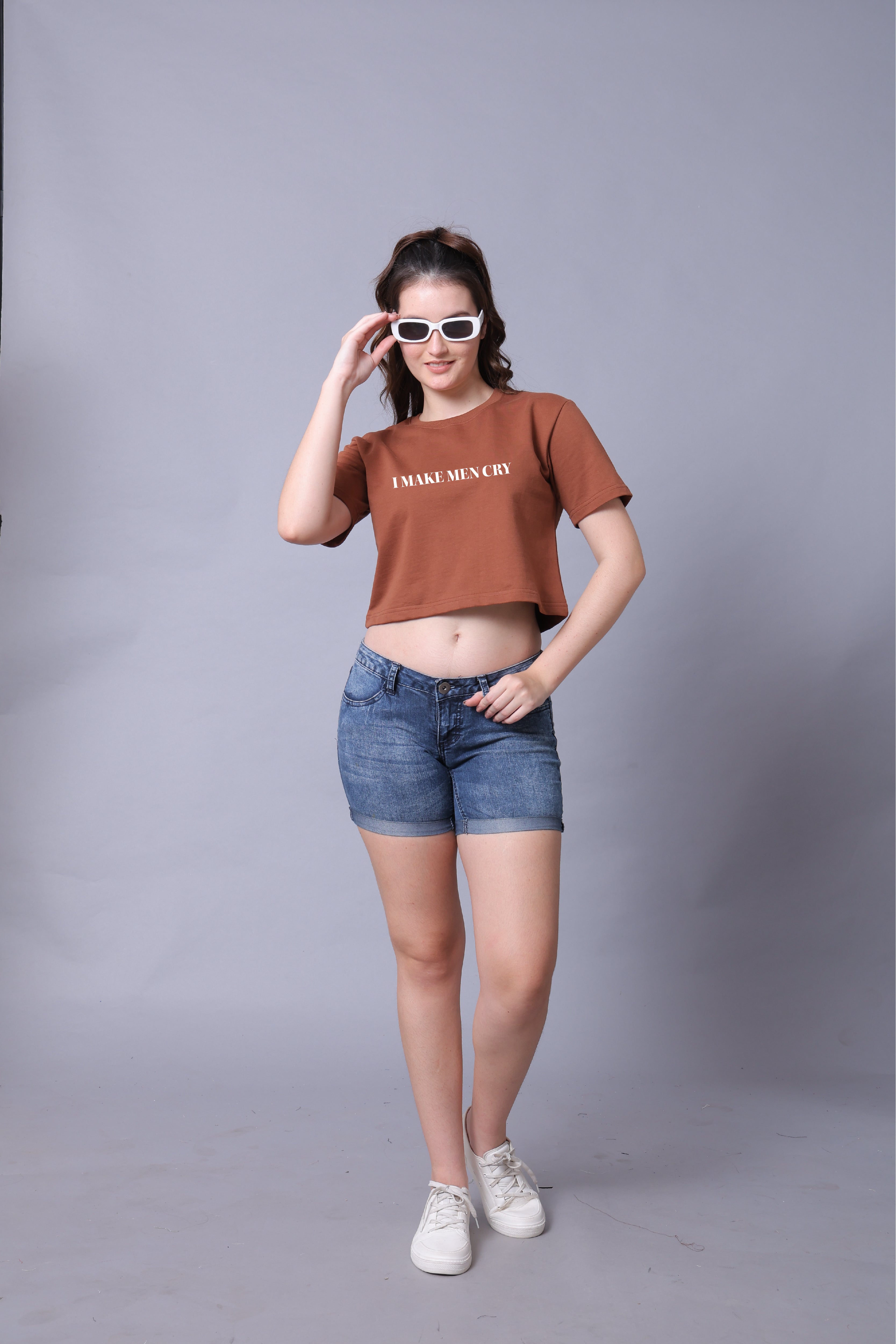 I Make Man Cry Women Crop Top