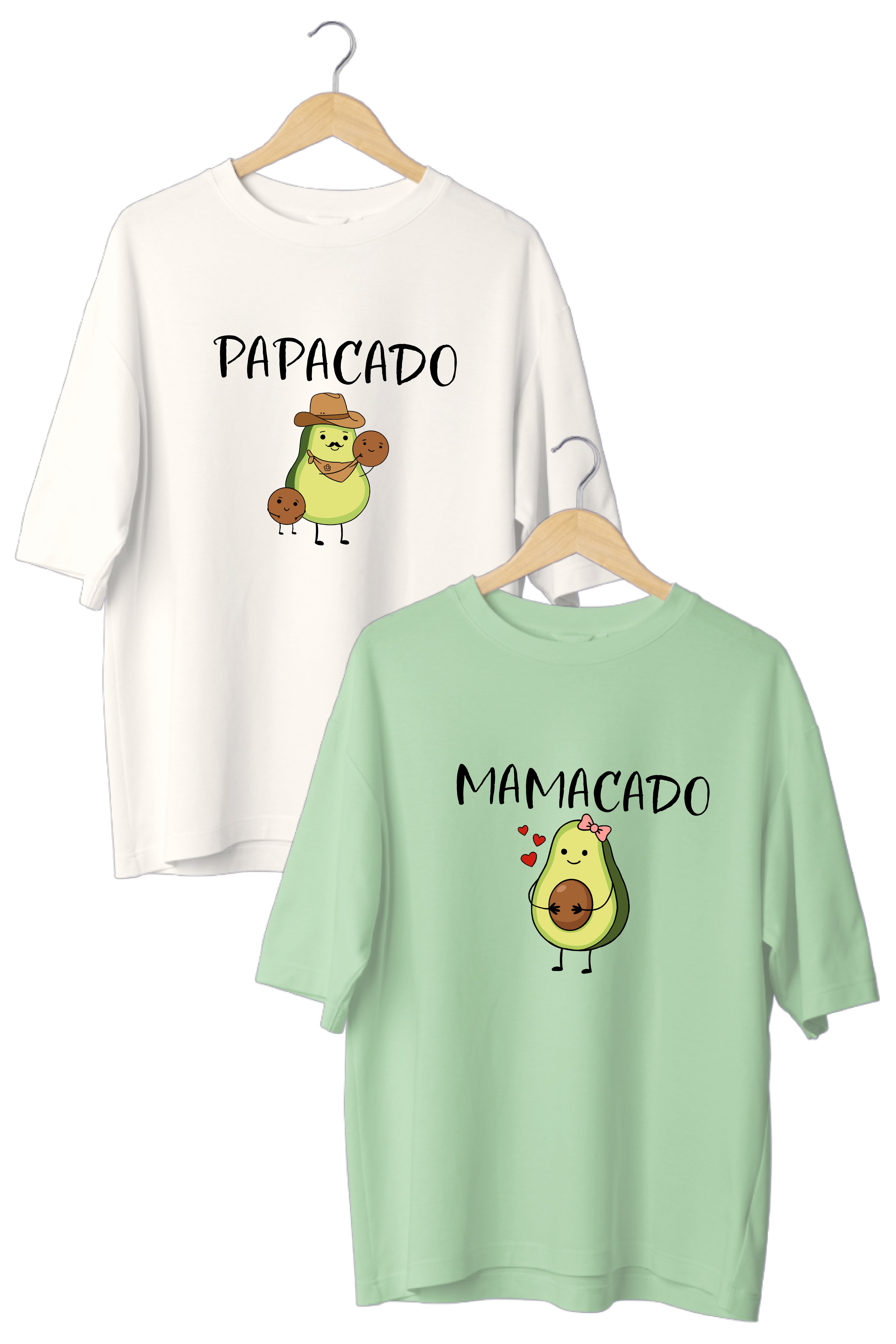 Mamacado Oversized Couple T-Shirts (Pack of 2)