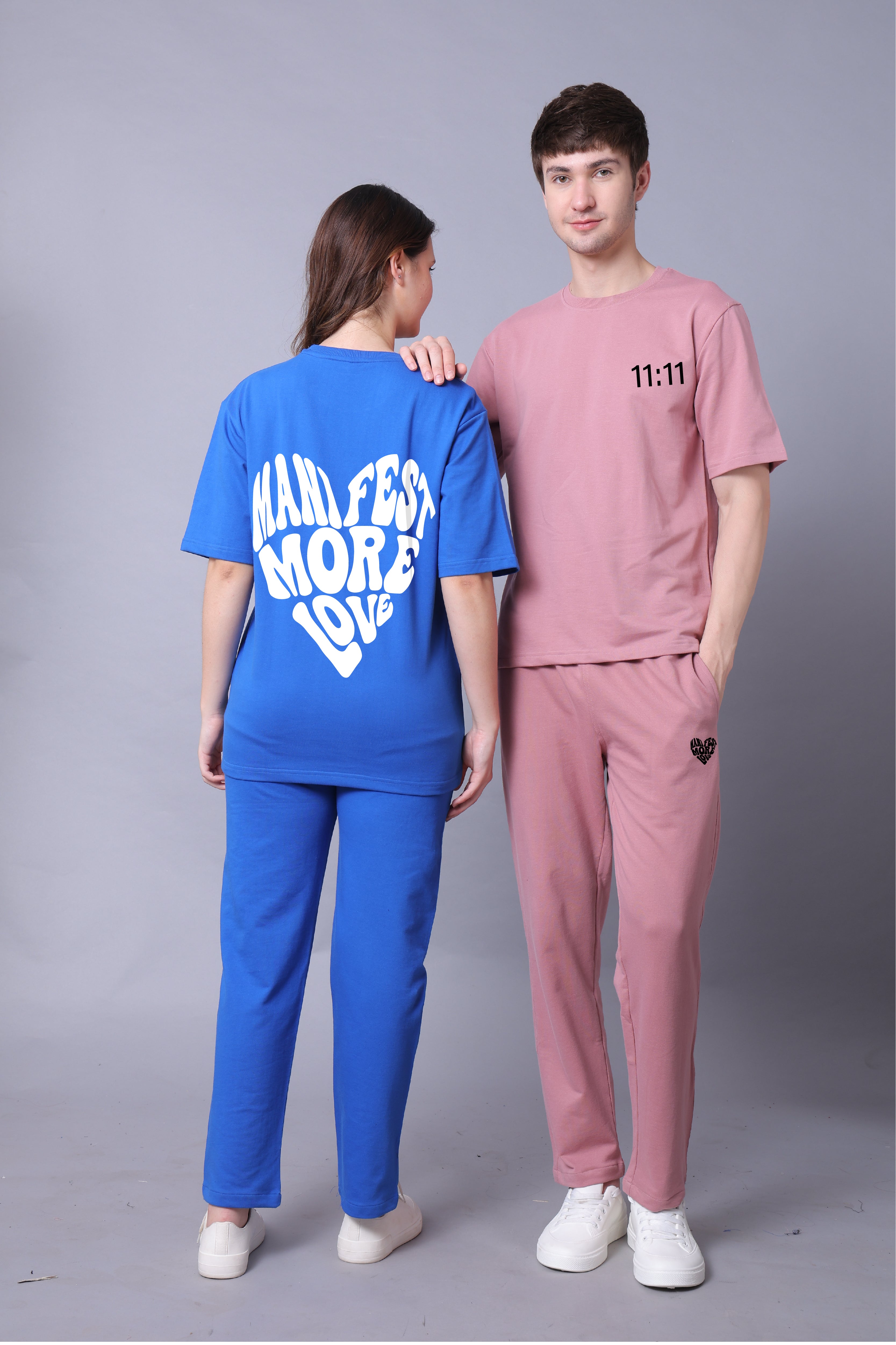 Manifest More Love Couple Co-Ord Set With Joggers (Pack of 2)