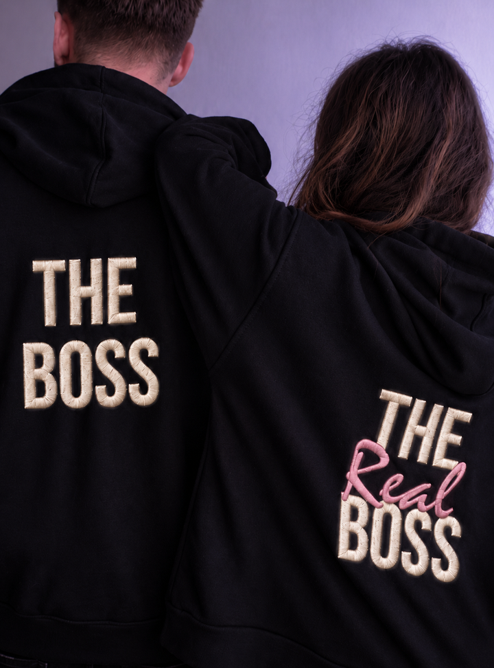 Embroided the boss Couple Hoodies — Pack of 2