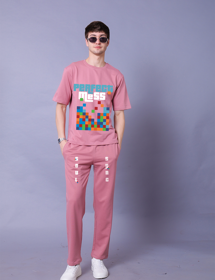 Perfect Mess Men Co-Ord Set - Oversized Tee With Jogger