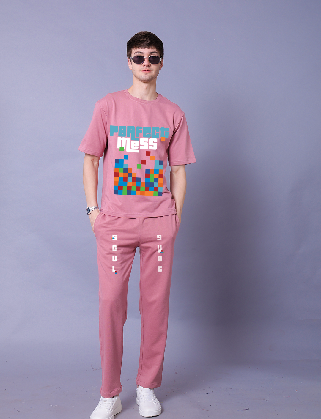 Soul Sync Men Co-Ord Set - Oversized Tee With Jogger
