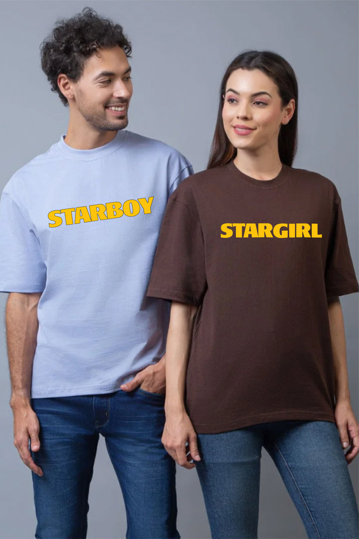 Starboy & Stargirl Couple Oversized Tees — Pack of 2