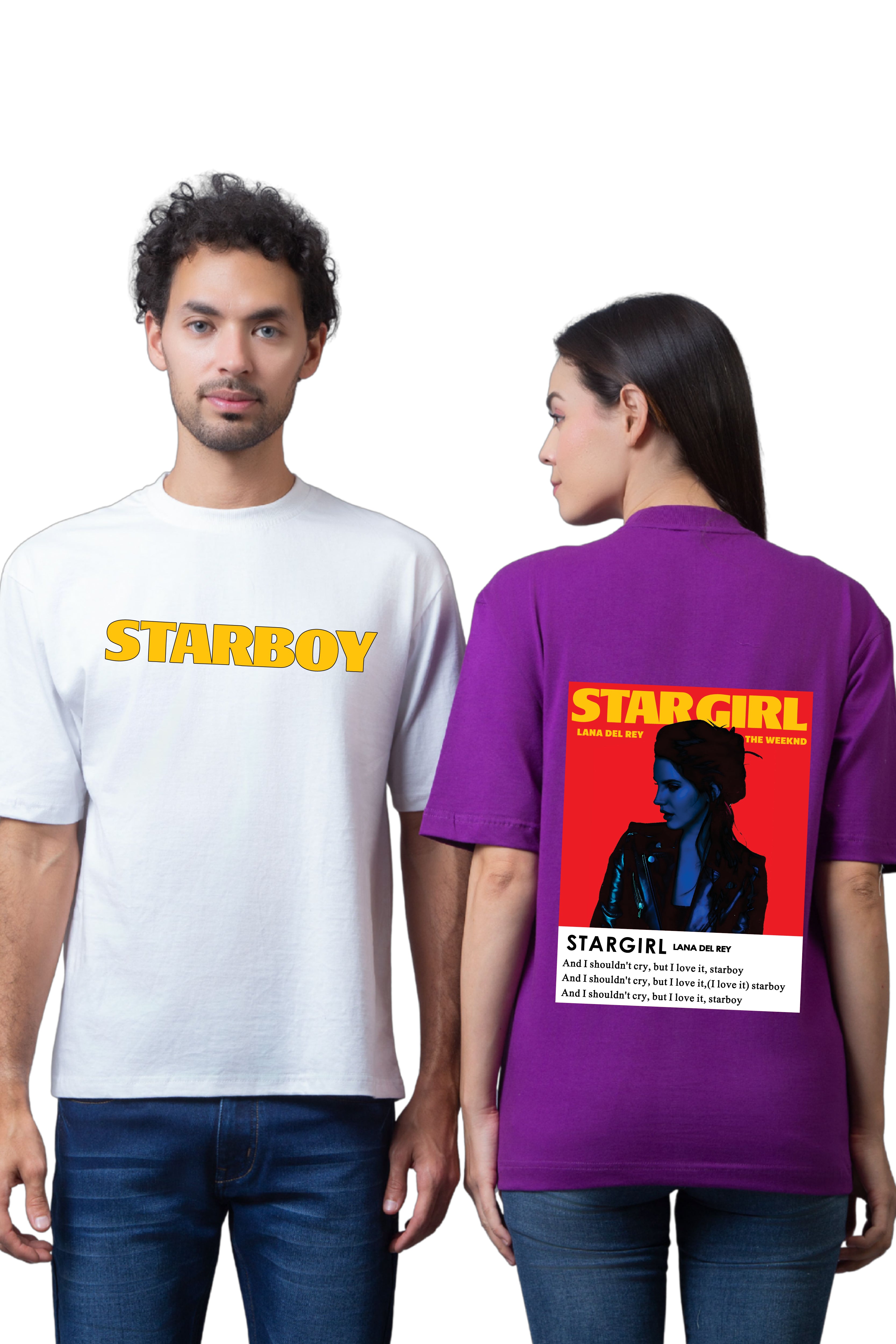 Starboy & Stargirl Couple Oversized Tees — Pack of 2