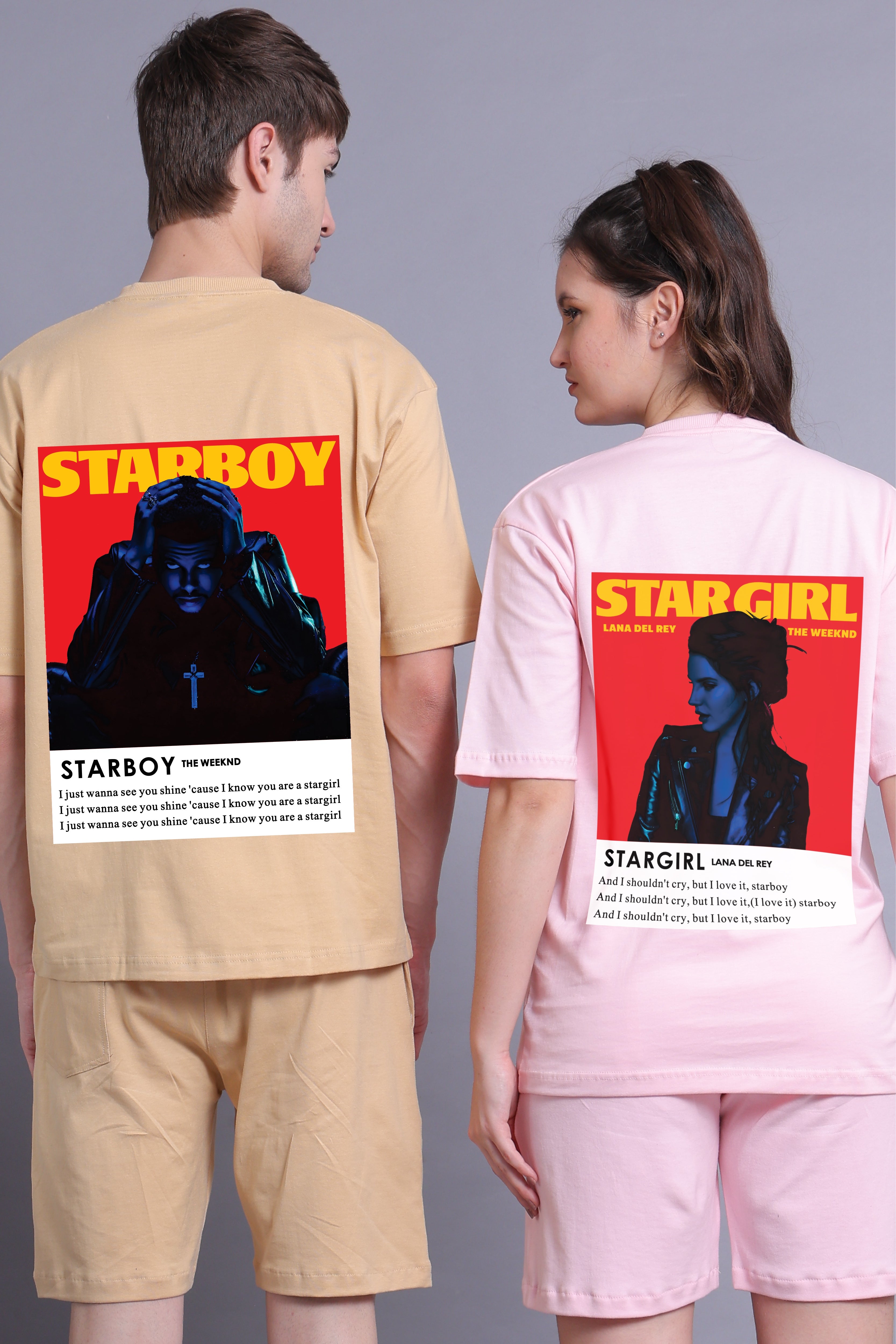 Starboy & Stargirl Couple Oversized Tees — Pack of 2